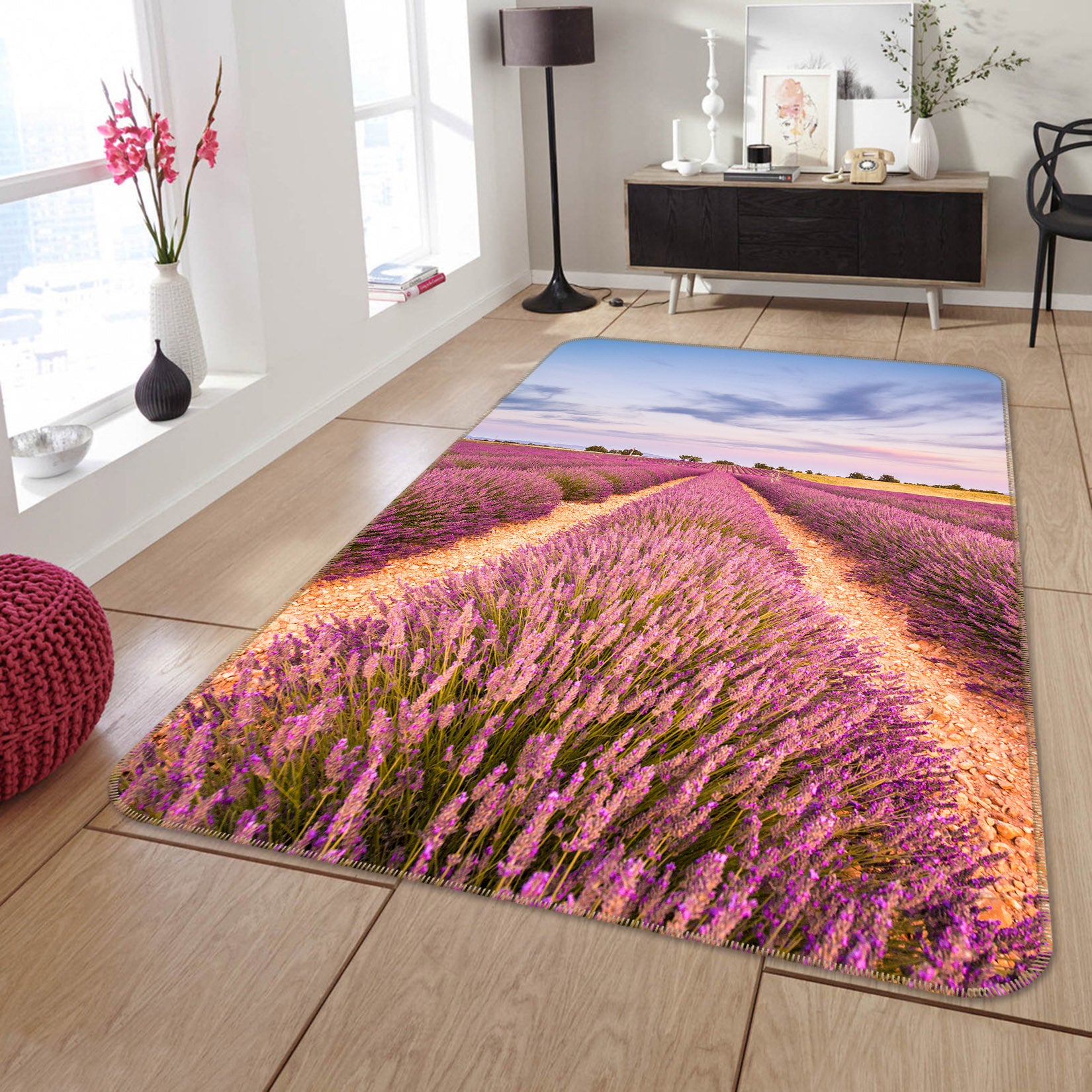 3D Flower Bush 26070 Non Slip Rug Mat