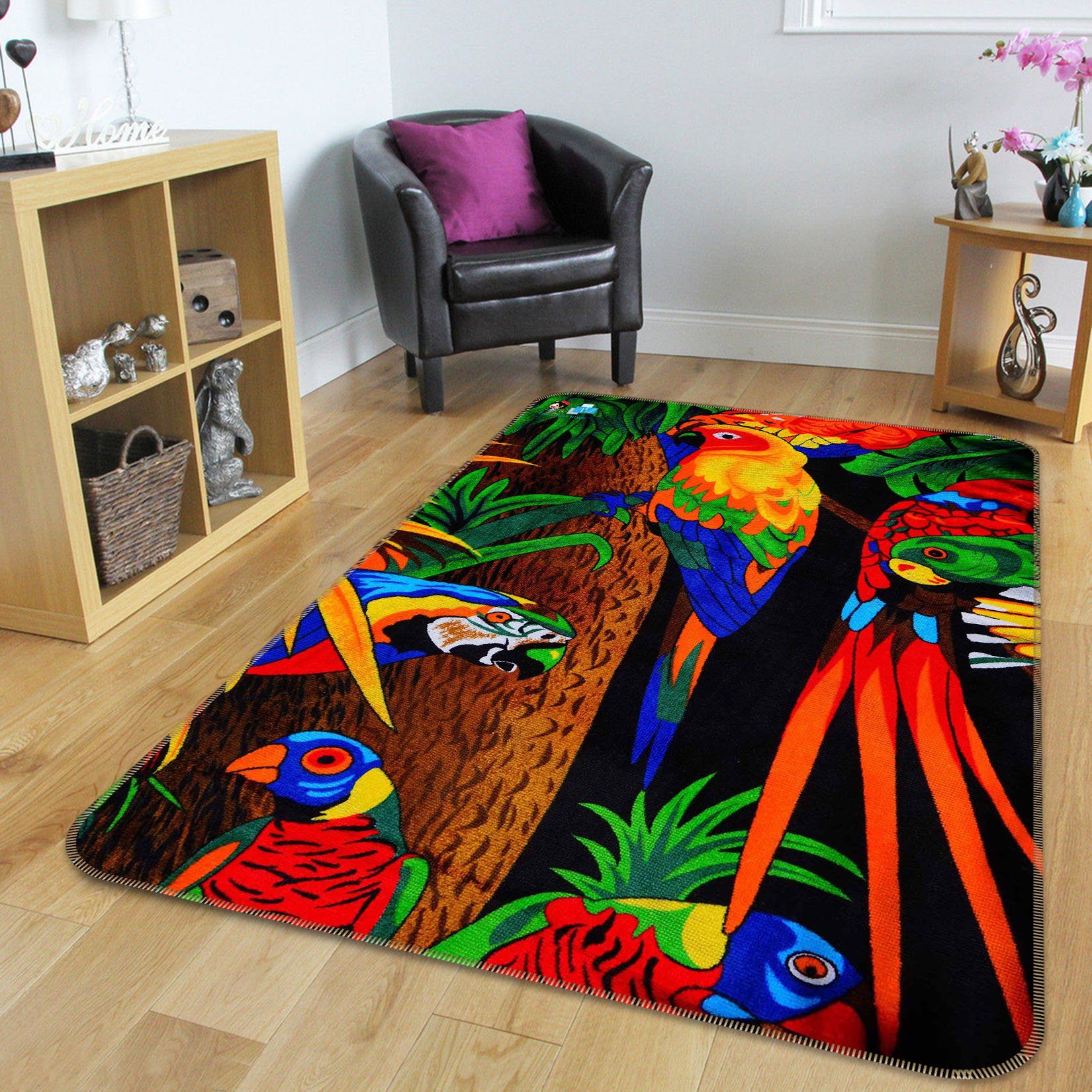 3D Beautiful Parrot 036 Non Slip Rug Mat Mat AJ Creativity Home 