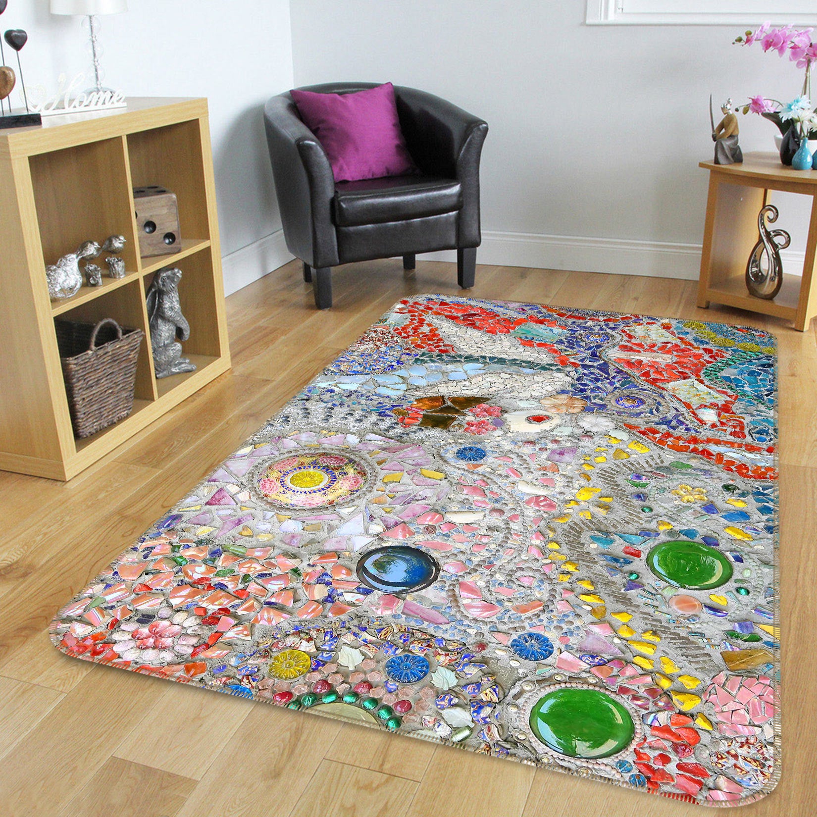 3D Color Pattern 33012 Non Slip Rug Mat