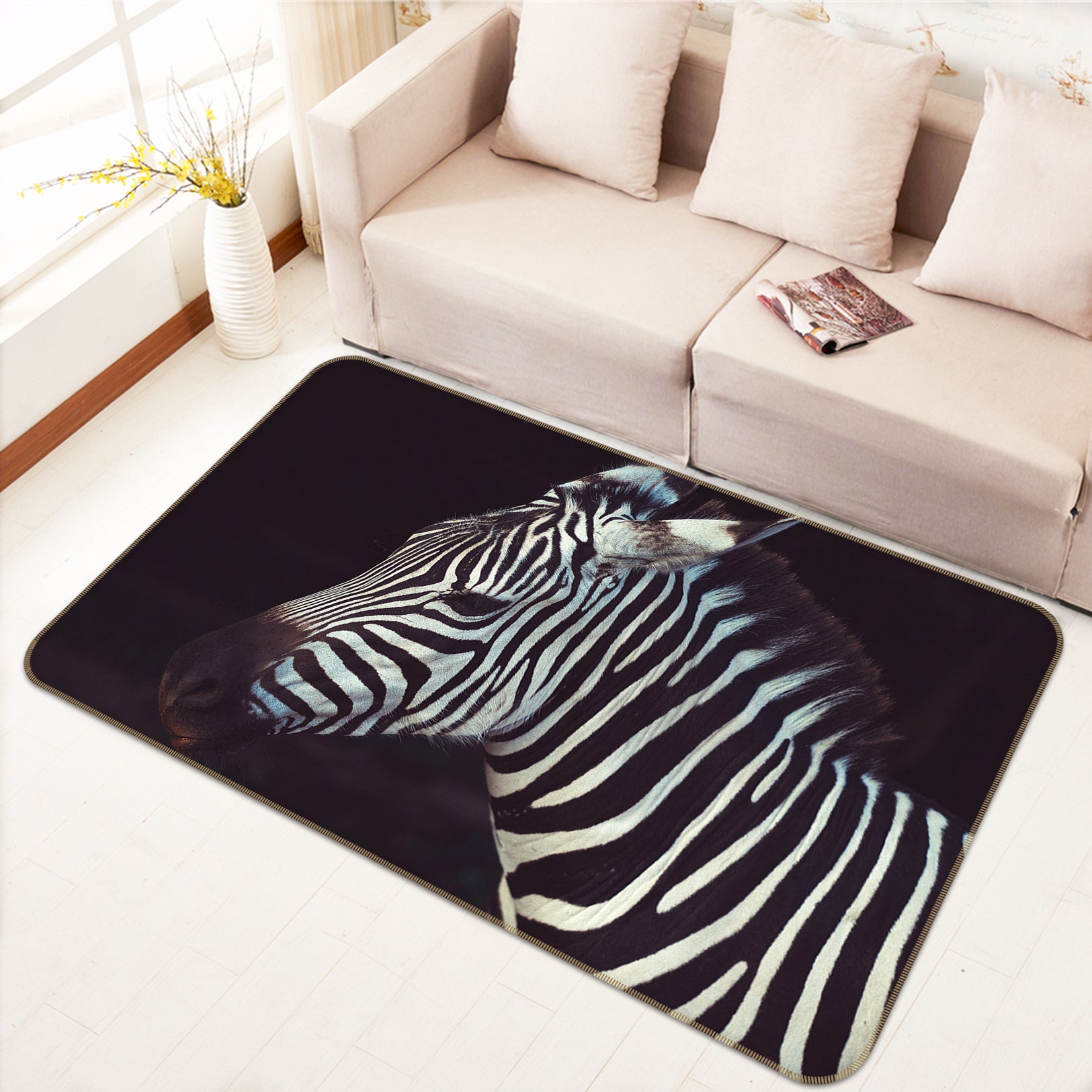 3D Zebra 82074 Animal Non Slip Rug Mat