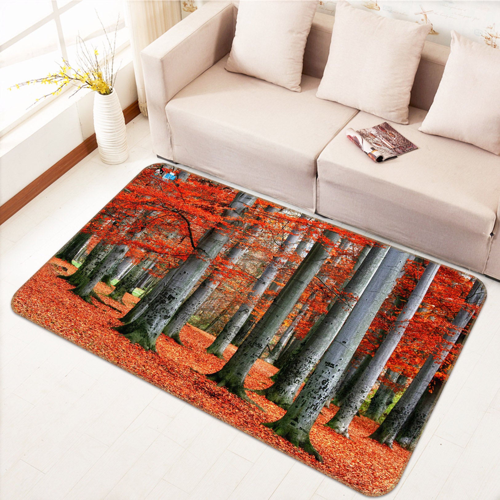 3D Forest 66046 Non Slip Rug Mat