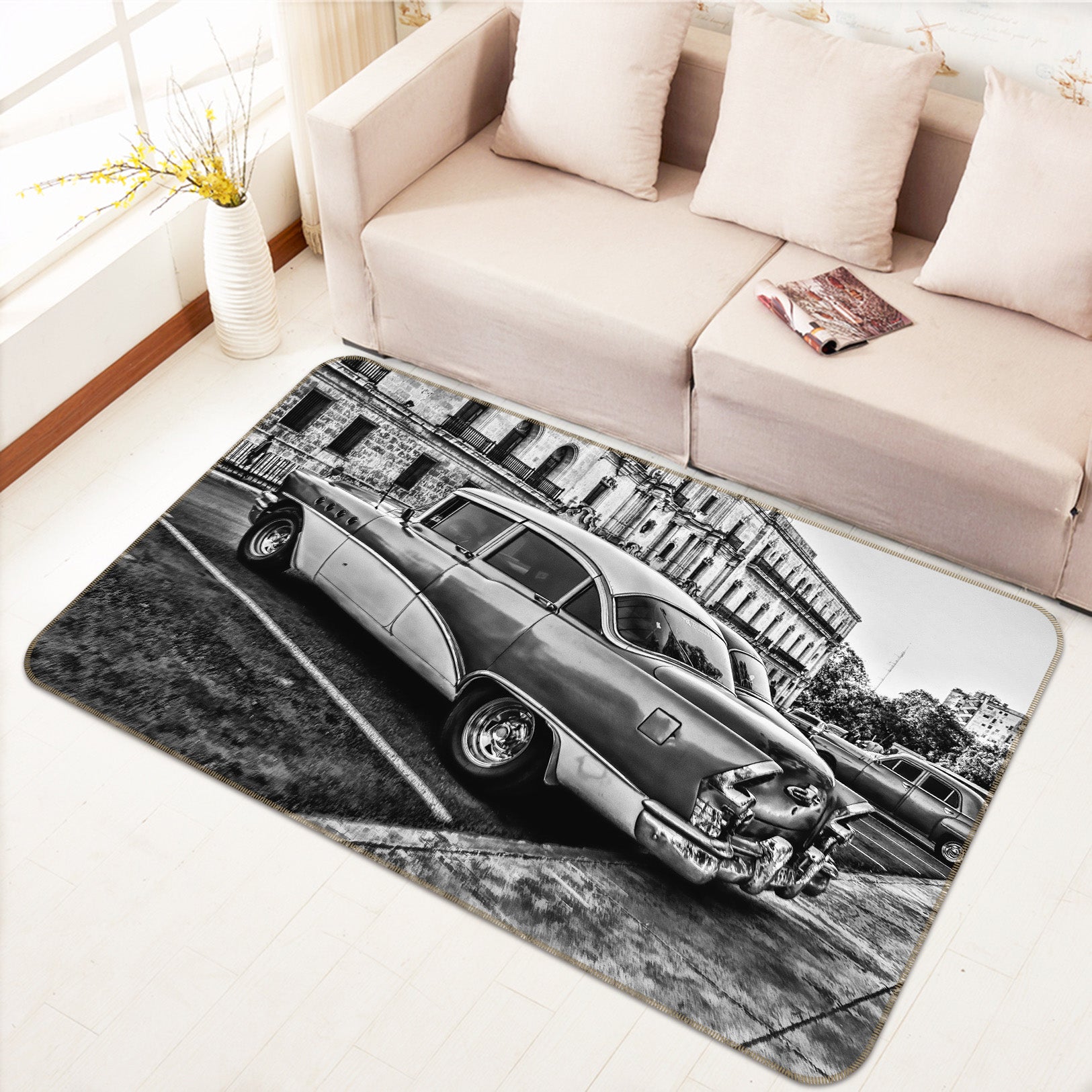 3D Black Gray Car 68050 Vehicle Non Slip Rug Mat