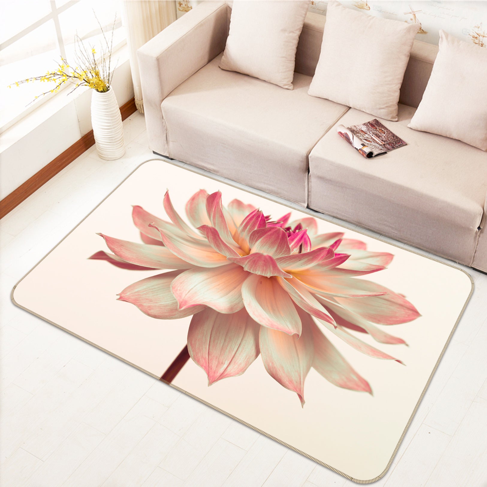 3D Flowers 83194 Assaf Frank Rug Non Slip Rug Mat