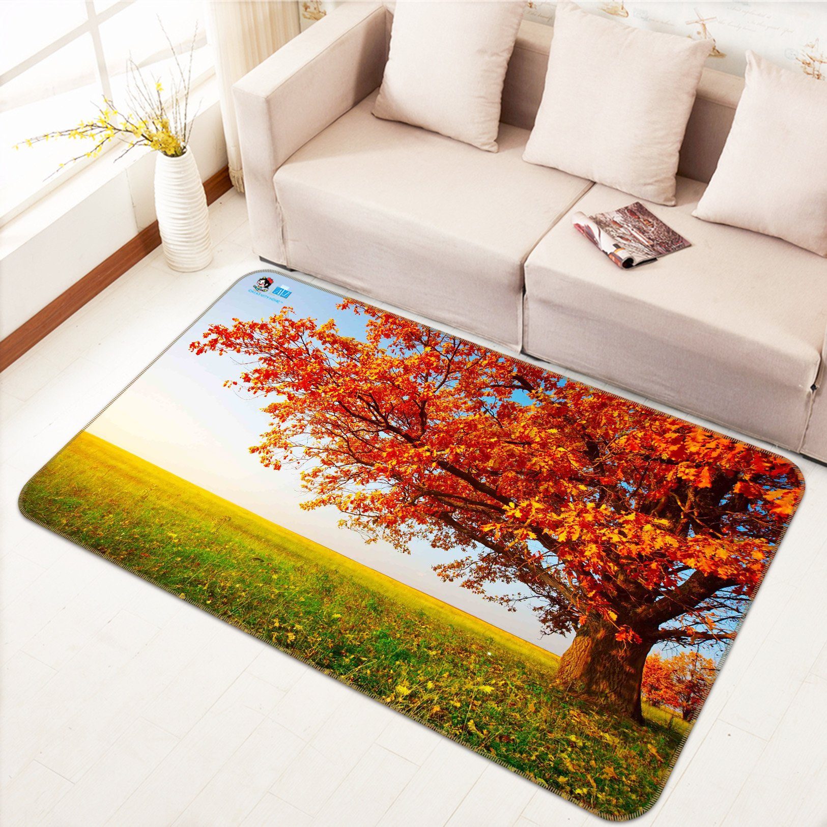 3D Autumn Landscape 647 Non Slip Rug Mat Mat AJ Creativity Home 