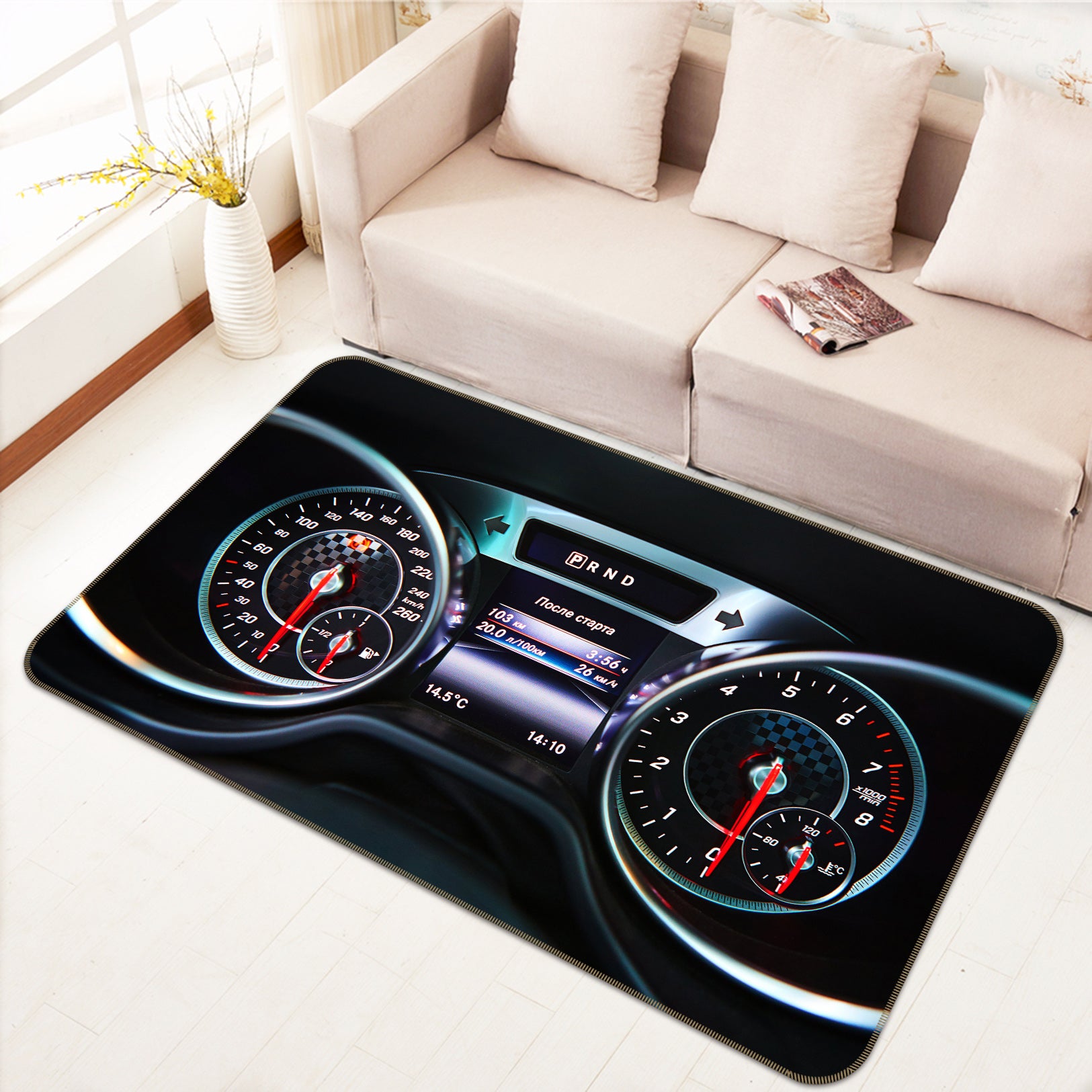 3D Auto Meter 67218 Vehicle Non Slip Rug Mat