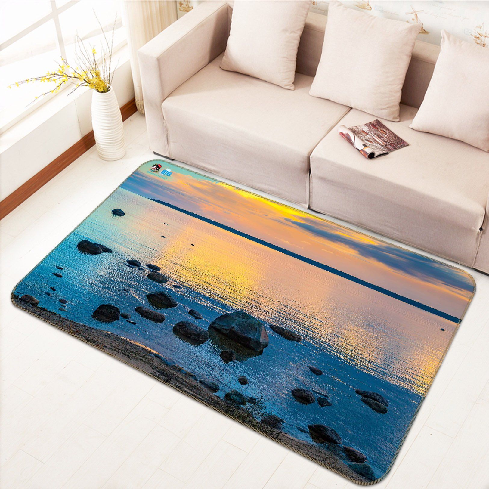 3D Vast Lake Sunset 225 Non Slip Rug Mat Mat AJ Creativity Home 