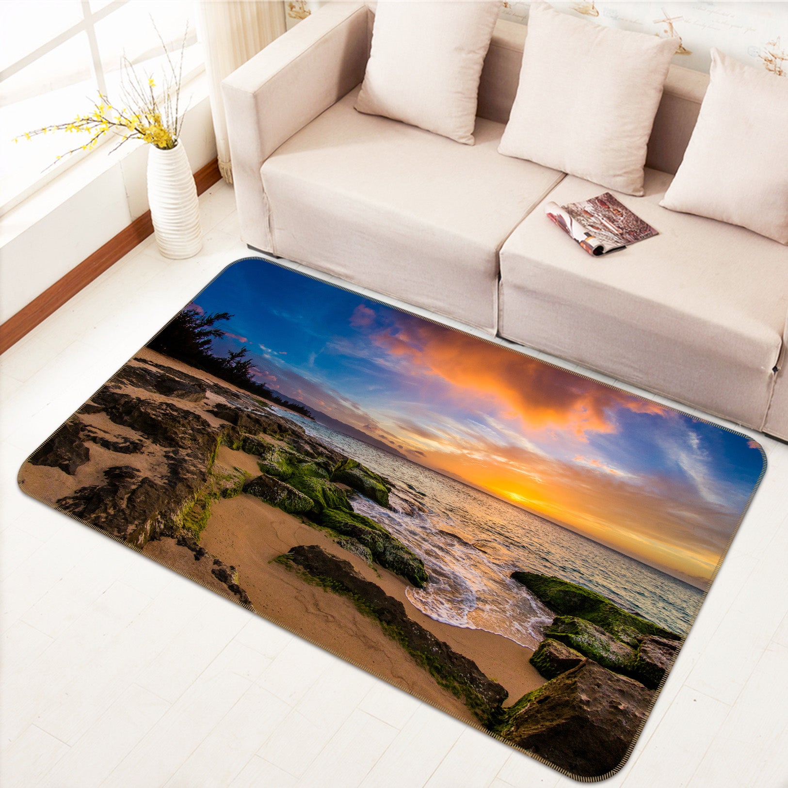 3D Seaside 30120 Non Slip Rug Mat