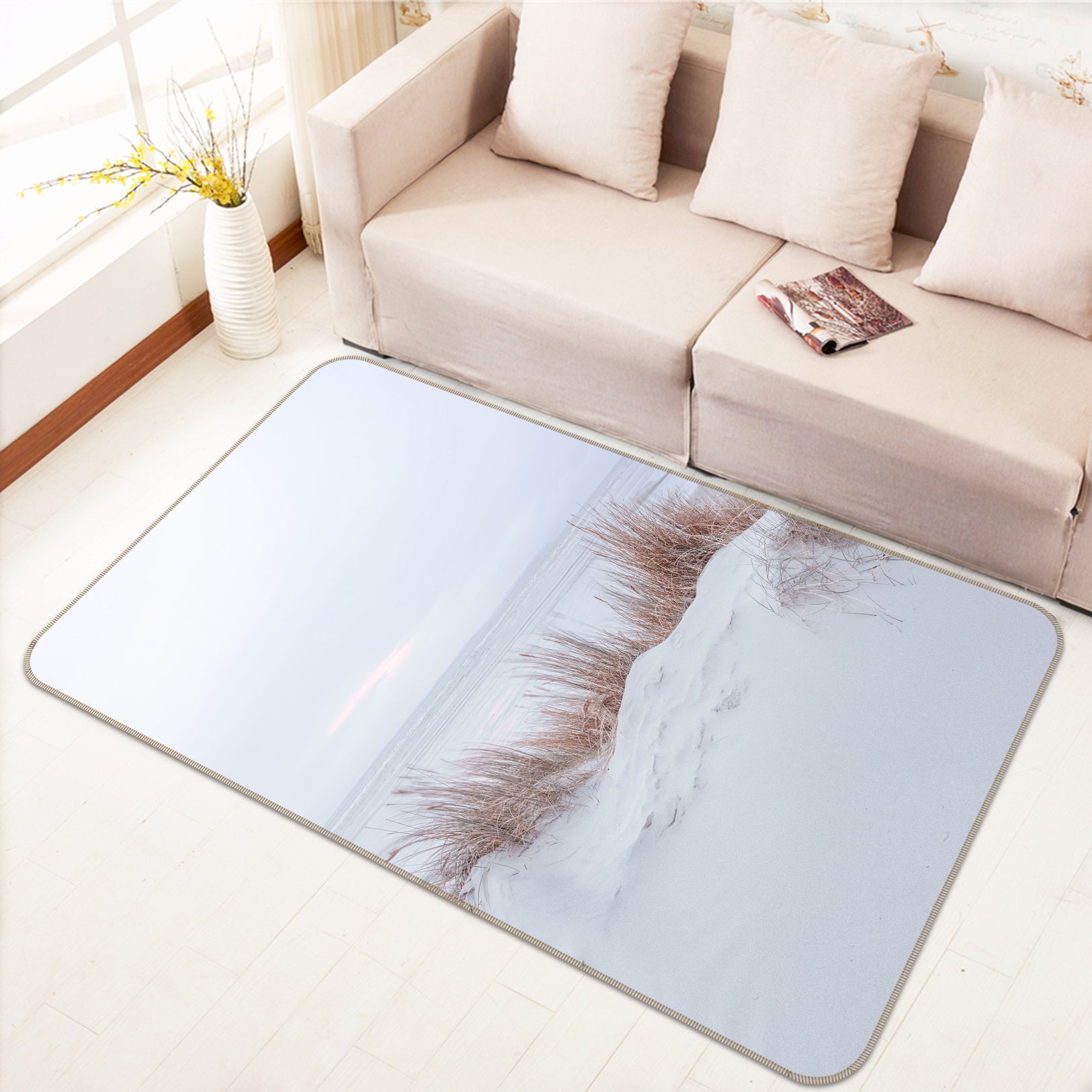 3D Sand Grass 199 Assaf Frank Rug Non Slip Rug Mat