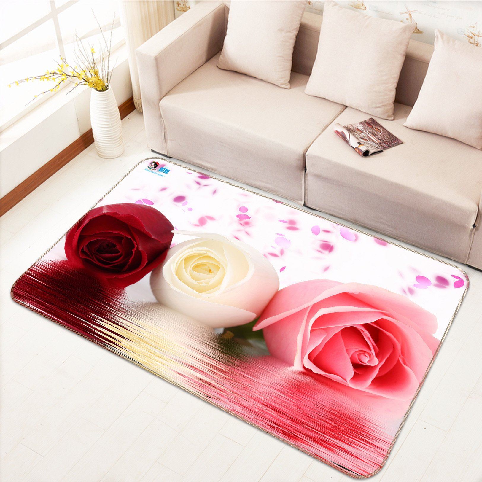 3D Rose Petal 644 Non Slip Rug Mat Mat AJ Creativity Home 