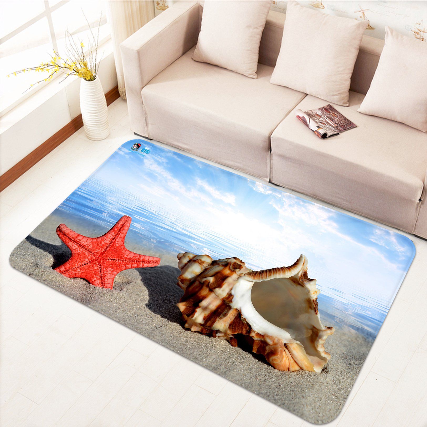 3D Conch 8536 Non Slip Rug Mat Mat AJ Creativity Home 