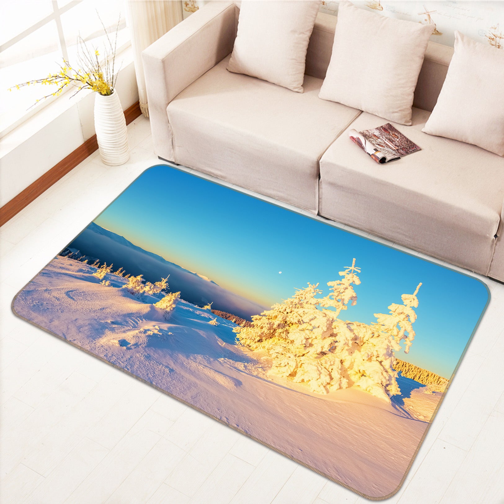 3D Snowfield 35112 Non Slip Rug Mat
