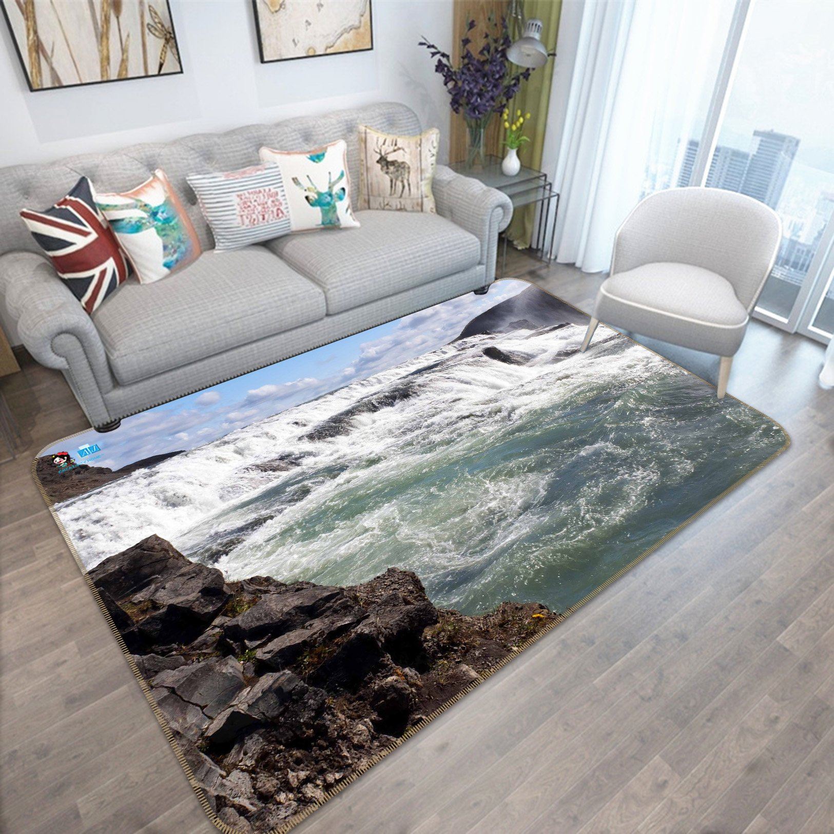 3D Pentium River 204 Non Slip Rug Mat Mat AJ Creativity Home 