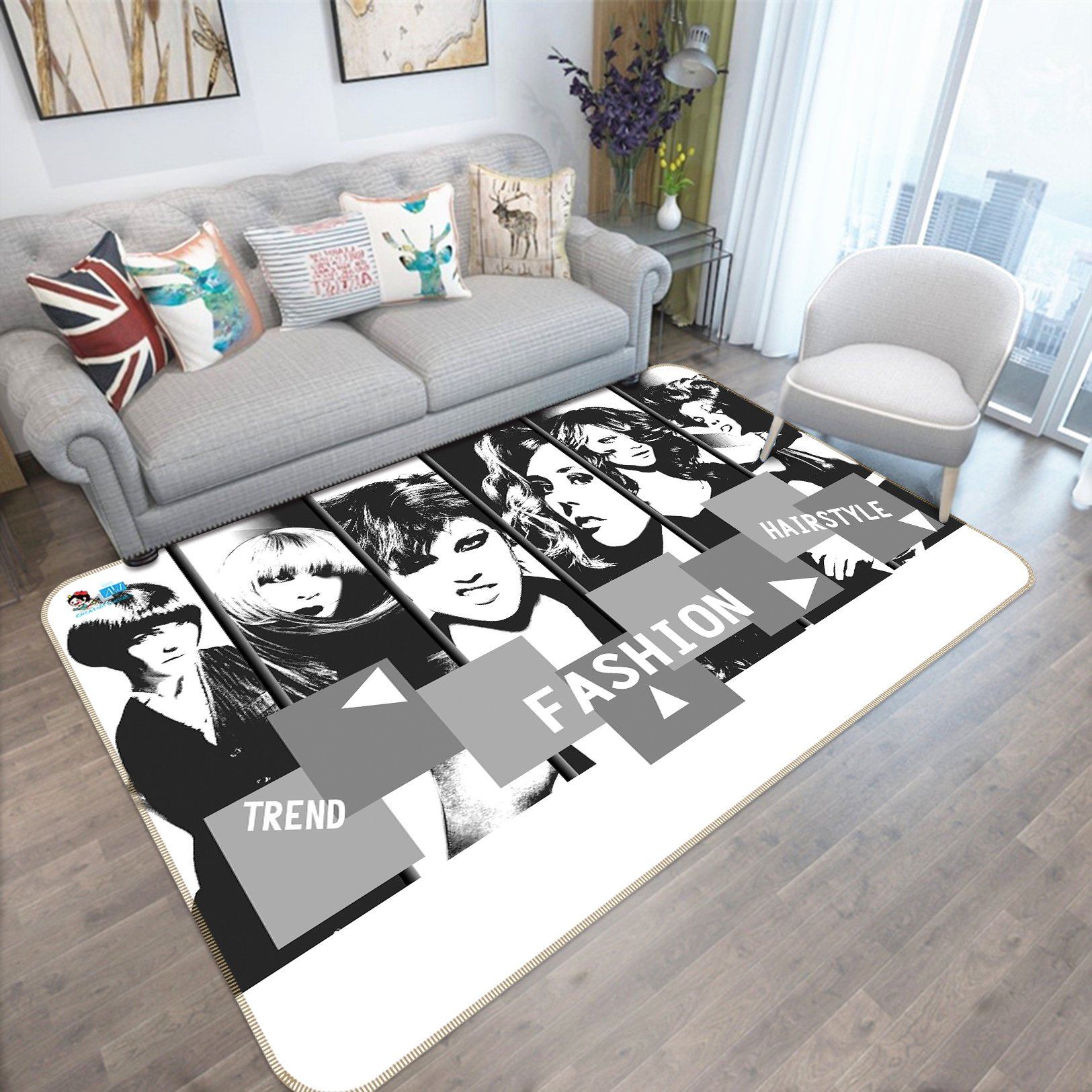 3D Black Illustration 635 Non Slip Rug Mat Mat AJ Creativity Home 