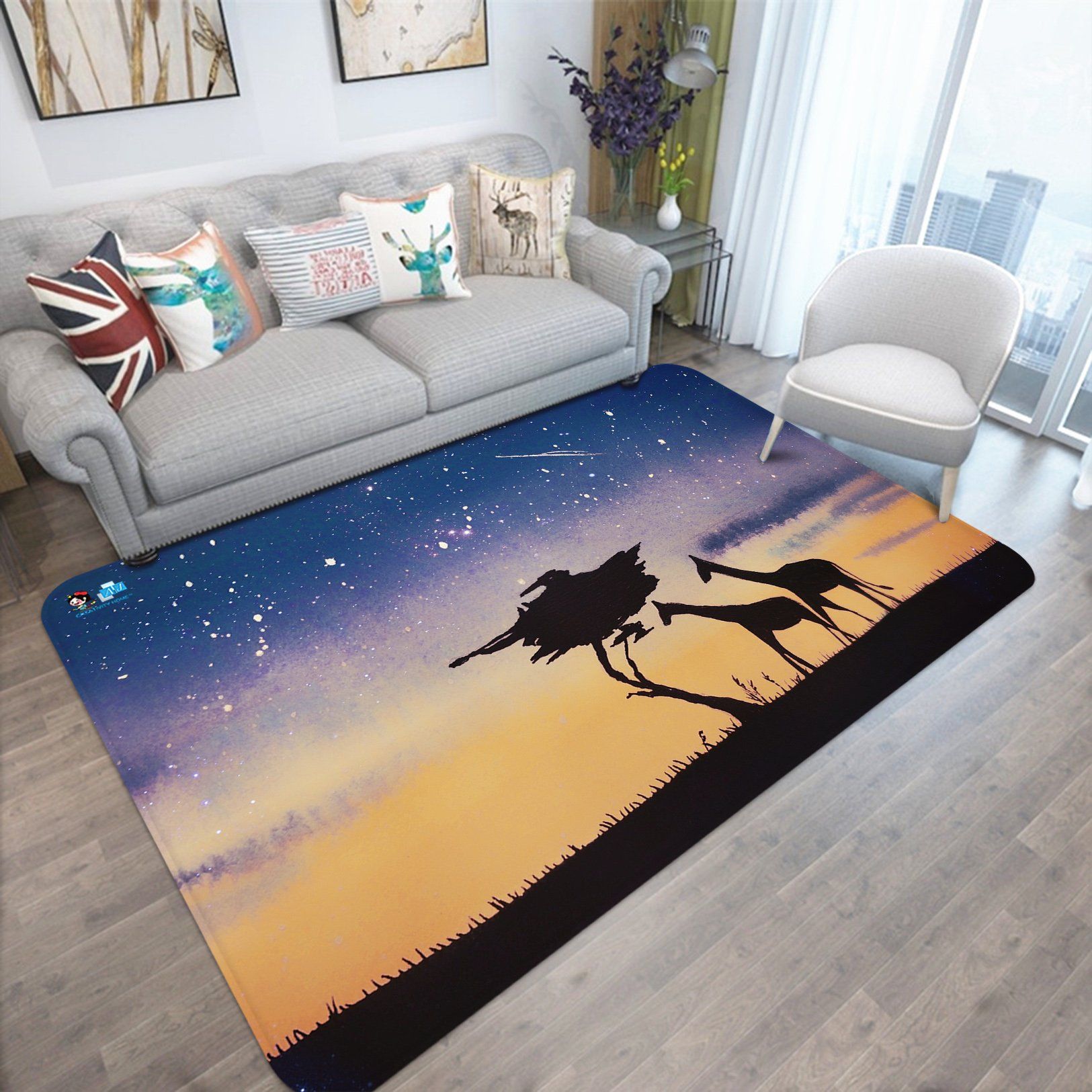 3D Giraffe 2694 Non Slip Rug Mat Mat AJ Creativity Home 