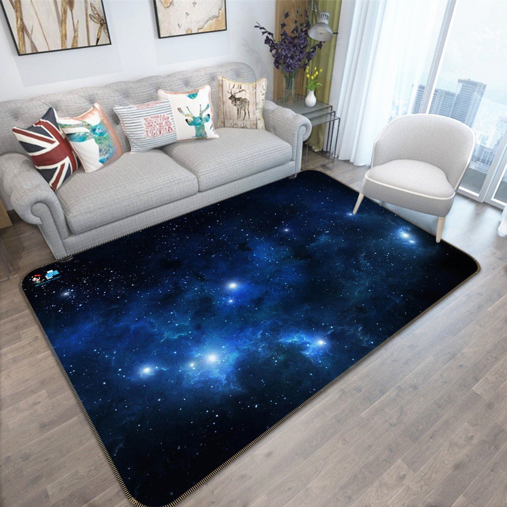 3D Twinkle Stars 148 Non Slip Rug Mat Mat AJ Creativity Home 