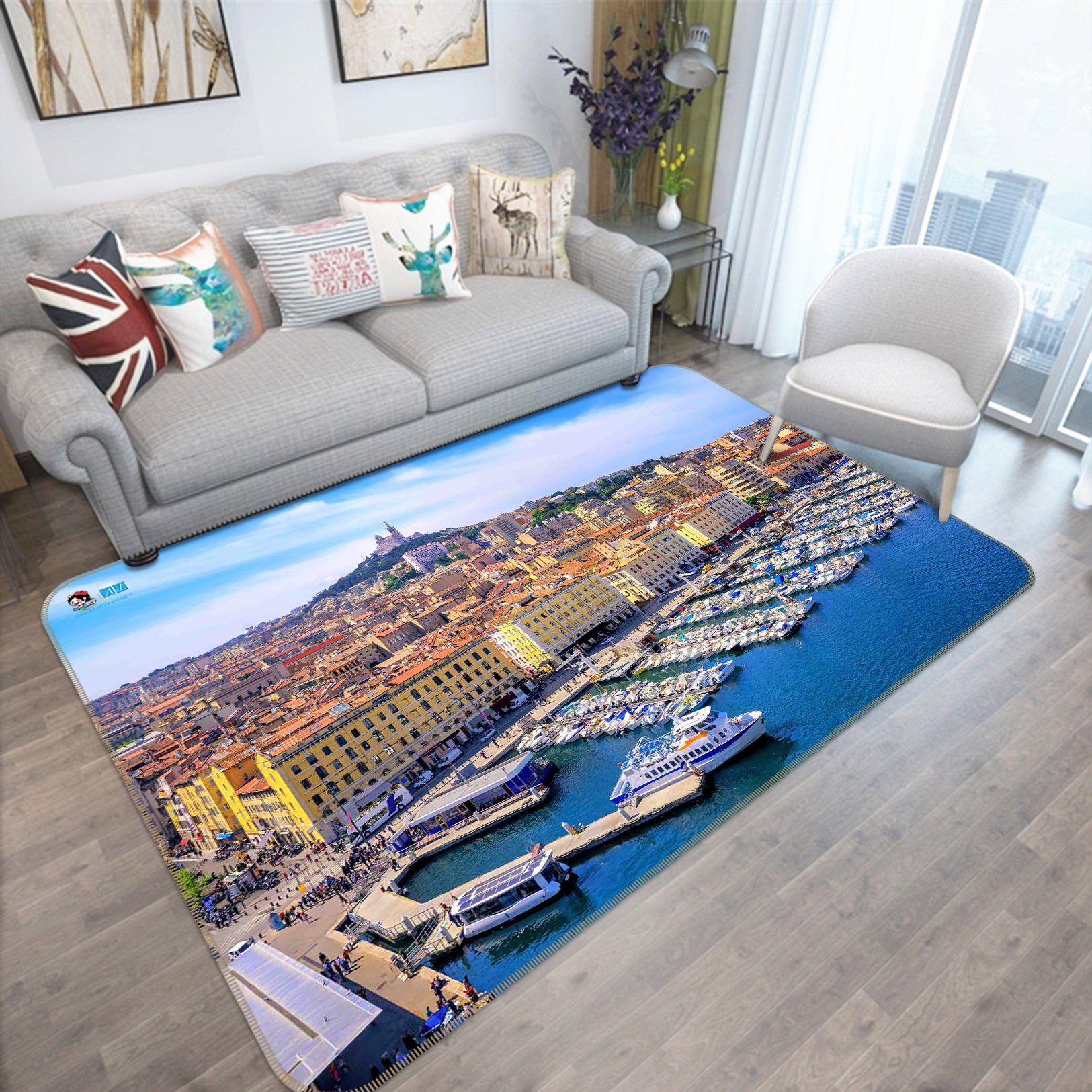 3D Marseille Scenery 227 Non Slip Rug Mat Mat AJ Creativity Home 