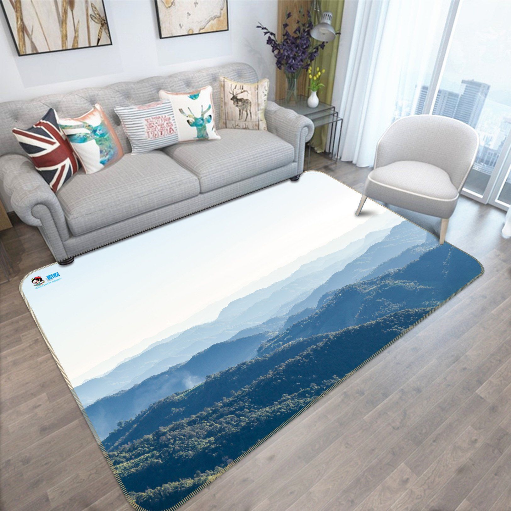 3D Shrouded Forest 156 Non Slip Rug Mat Mat AJ Creativity Home 