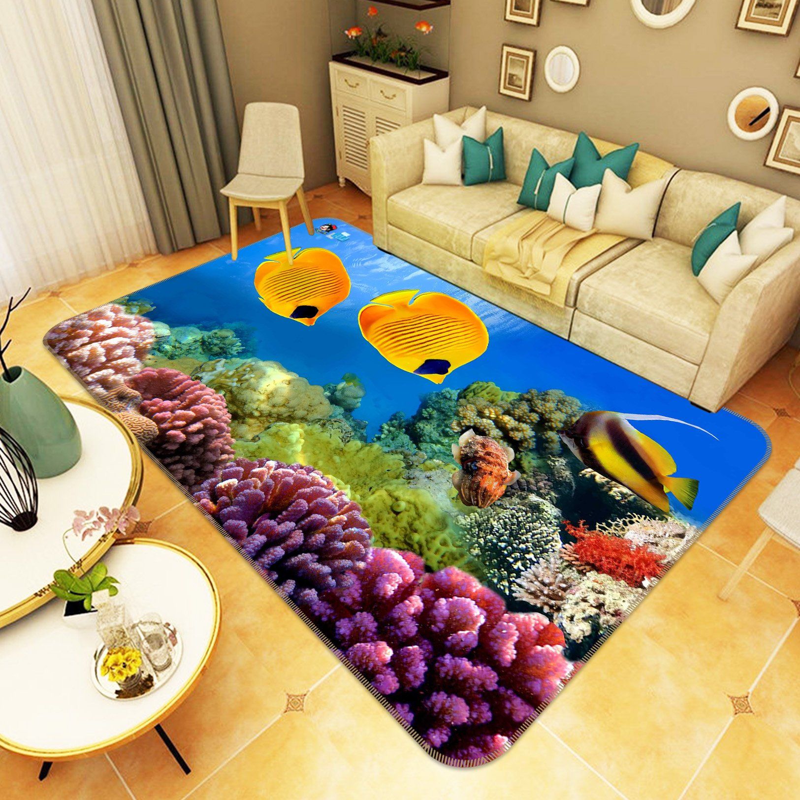 3D Pretty Ocean World 257 Non Slip Rug Mat Mat AJ Creativity Home 