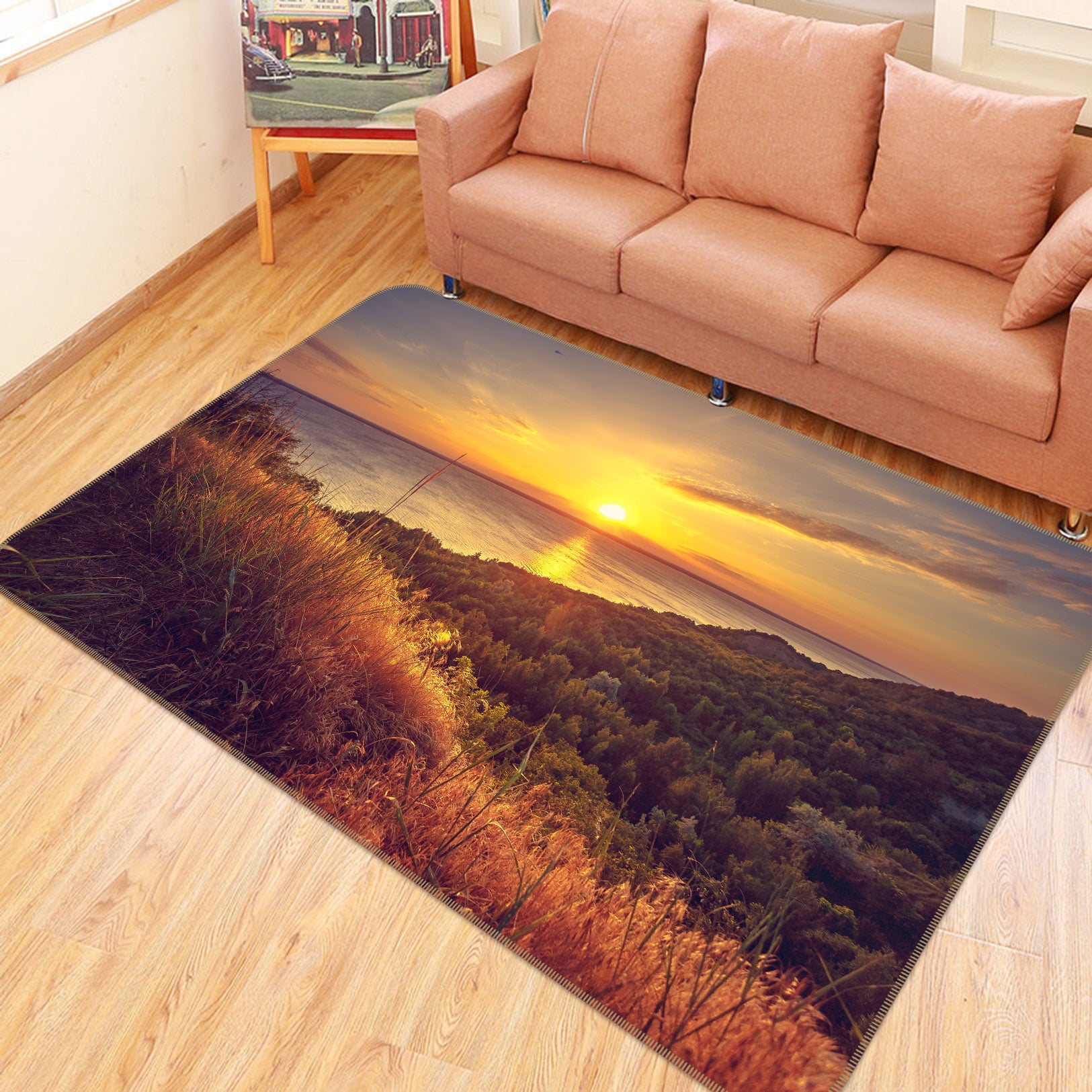 3D Lawn Lake 29164 Non Slip Rug Mat