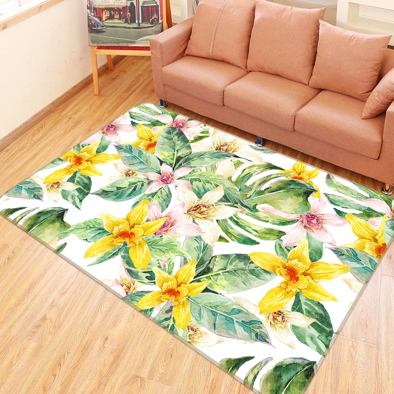 3D Flower 30180 Non Slip Rug Mat