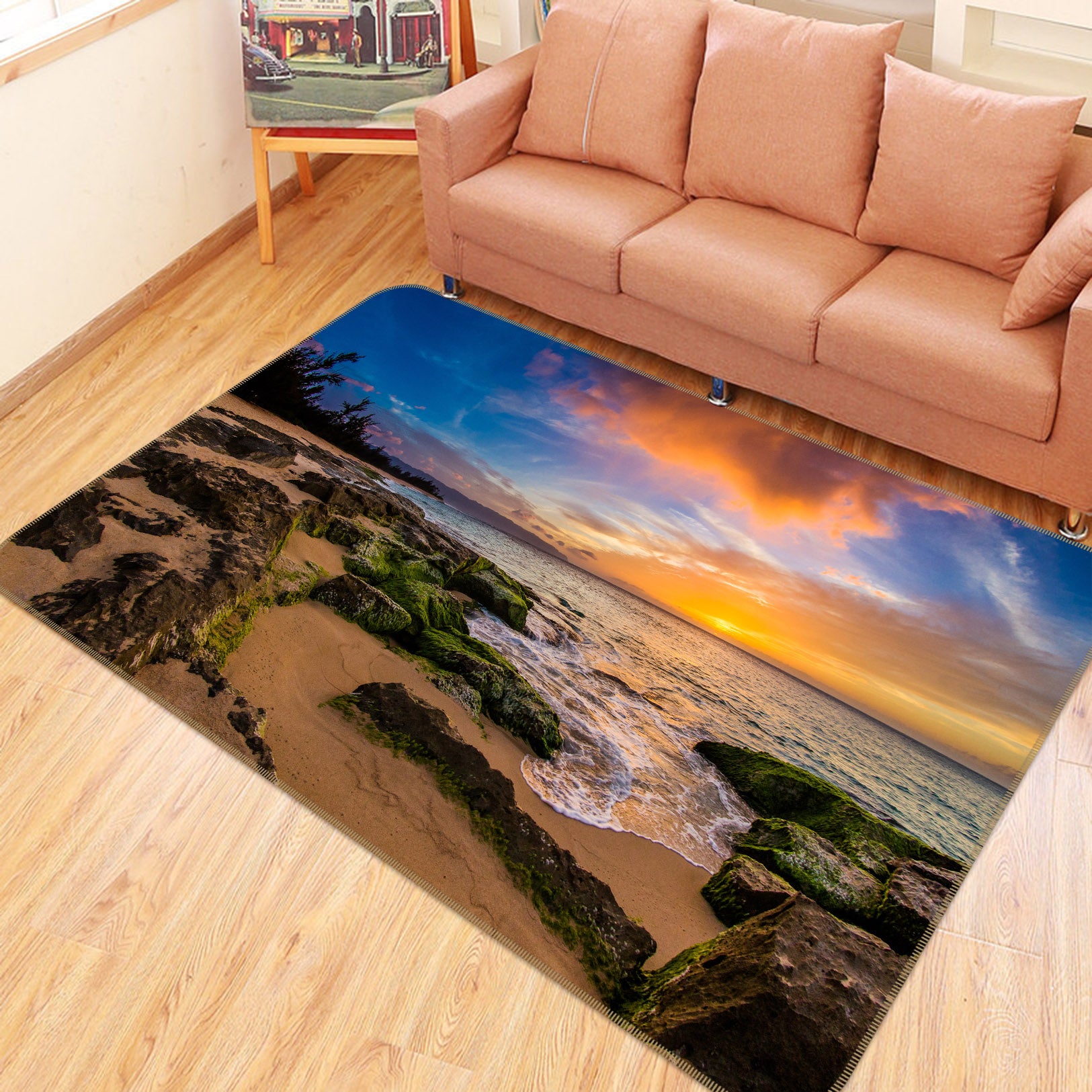 3D Seaside 30120 Non Slip Rug Mat