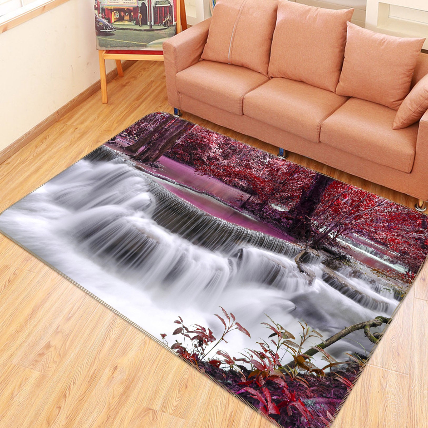 3D Waterfall 35017 Non Slip Rug Mat