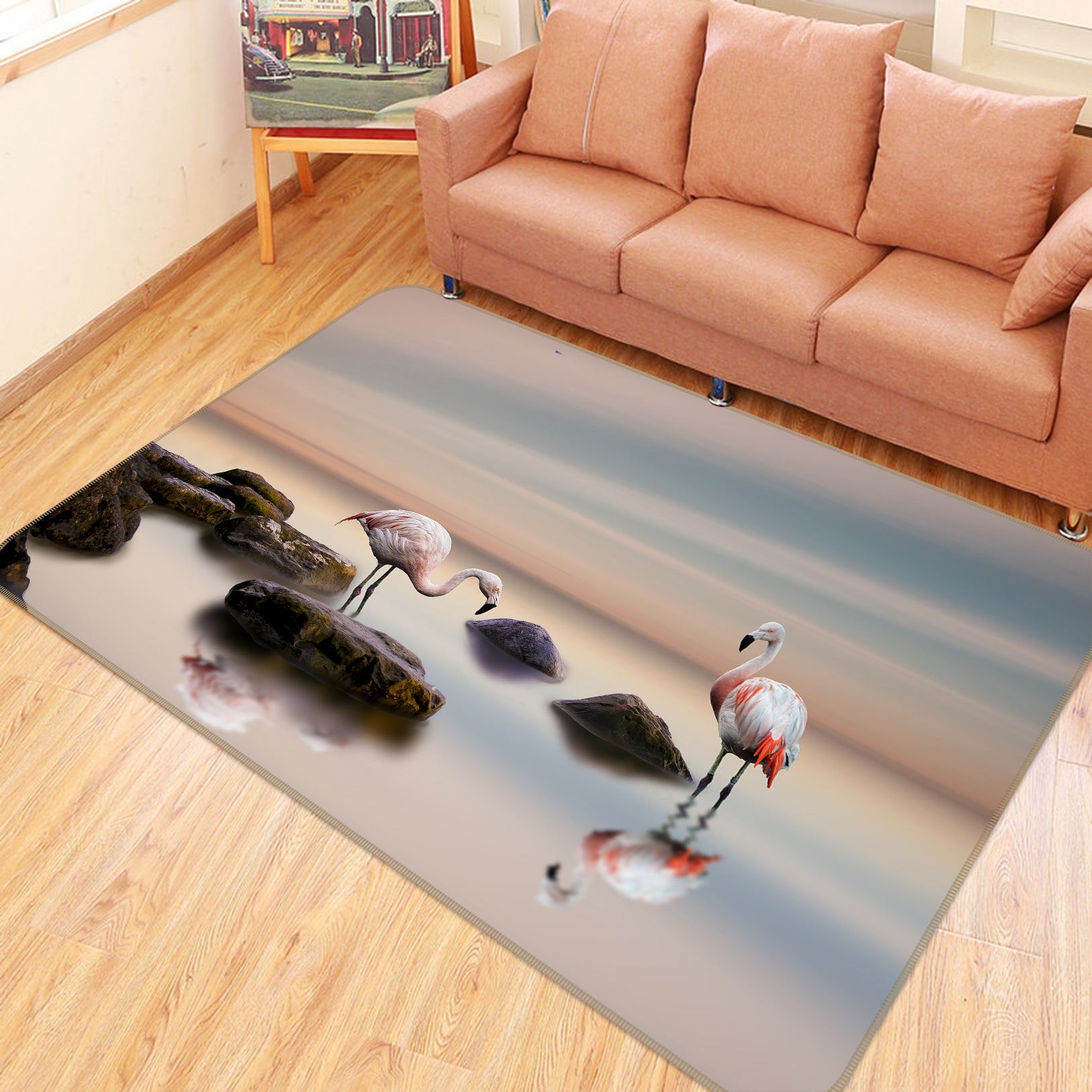 3D Flamingo 36079 Non Slip Rug Mat