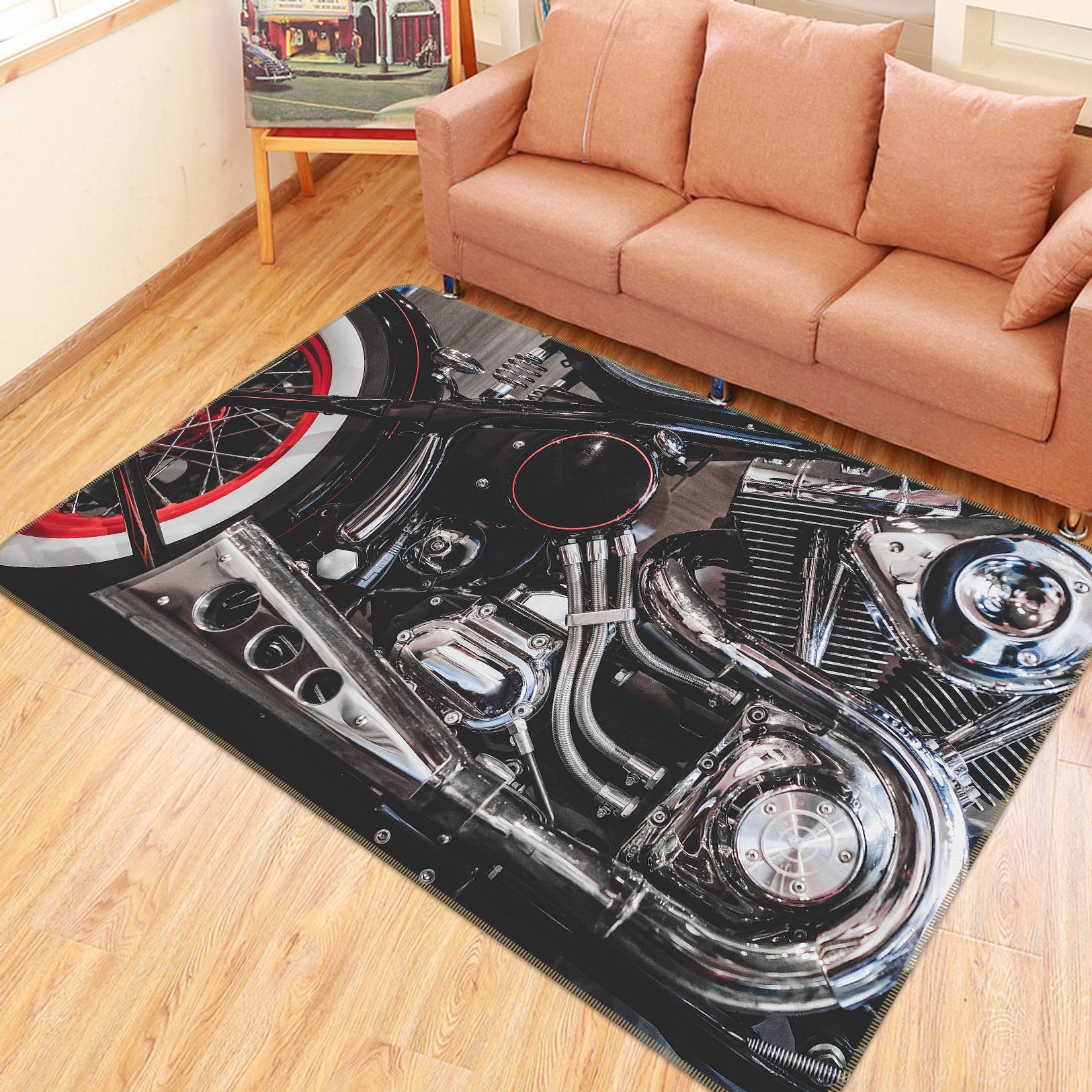 3D Motorcycle Interior 68010 Vehicle Non Slip Rug Mat