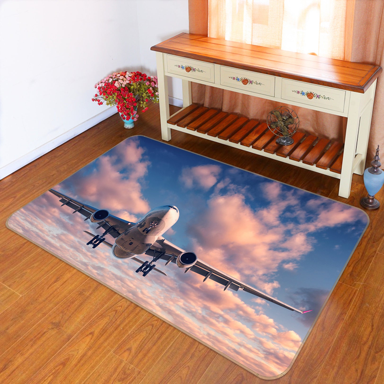 3D Sky Aircraft 68022 Vehicle Non Slip Rug Mat