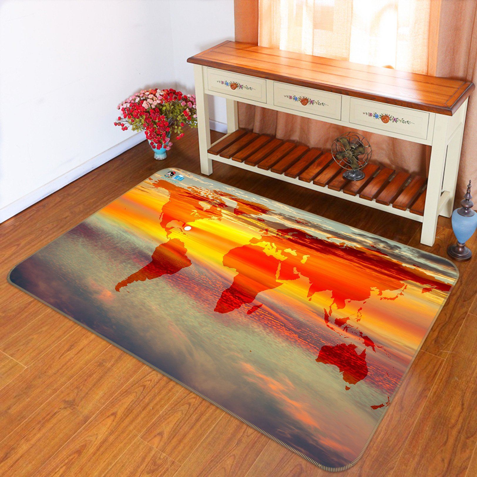 3D Dusk Map 379 Non Slip Rug Mat Mat AJ Creativity Home 