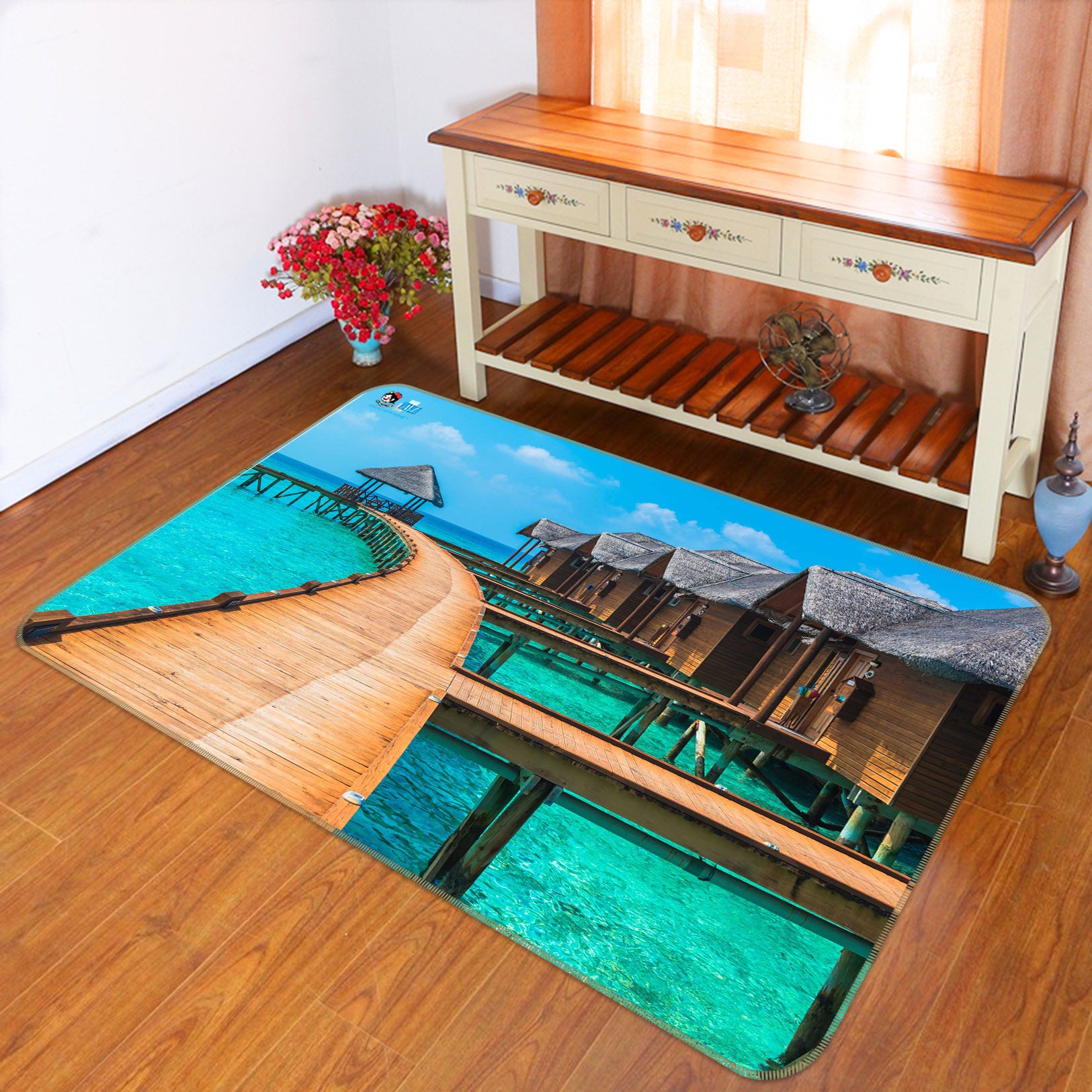 3D Sea Corridor 66056 Non Slip Rug Mat