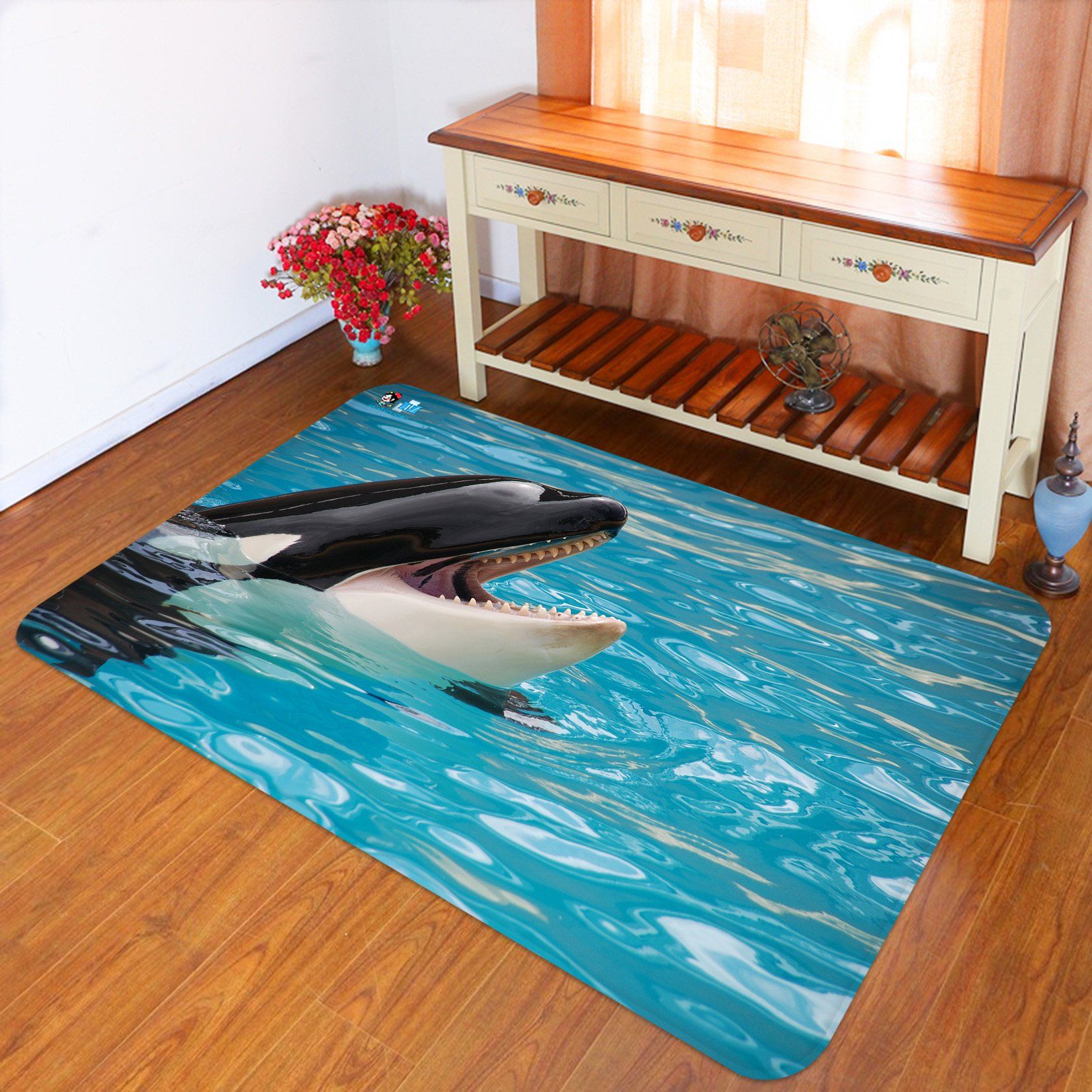 3D Dolphin 6795 Non Slip Rug Mat Mat AJ Creativity Home 