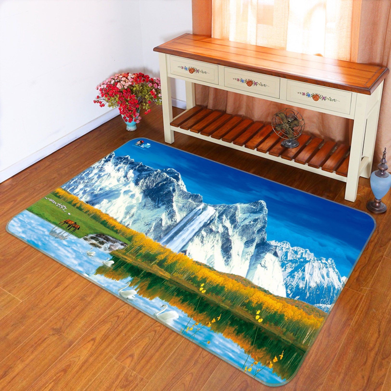 3D Mountain Horse 422 Non Slip Rug Mat Mat AJ Creativity Home 