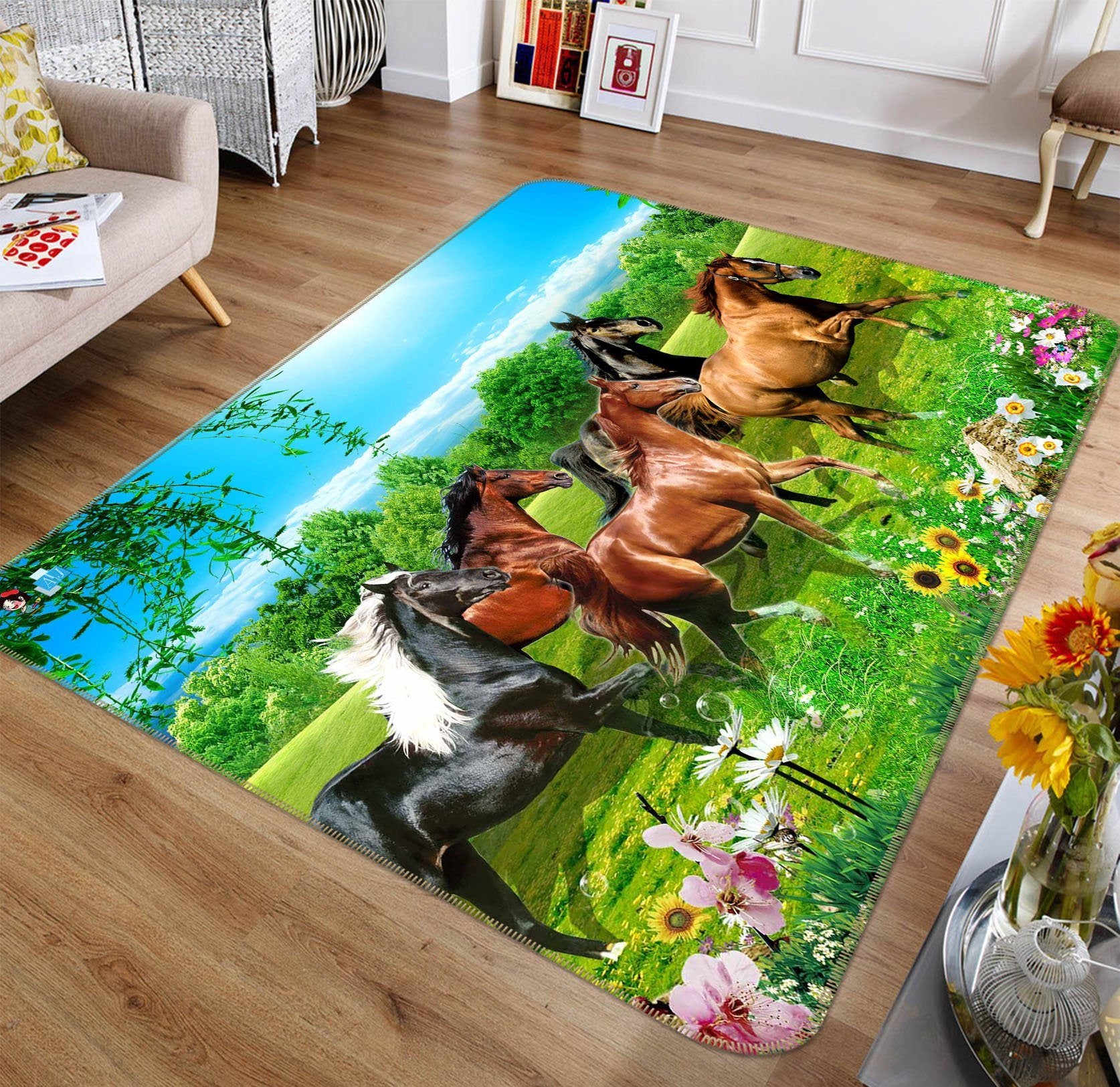 3D Beautiful Horse 496 Non Slip Rug Mat Mat AJ Creativity Home 