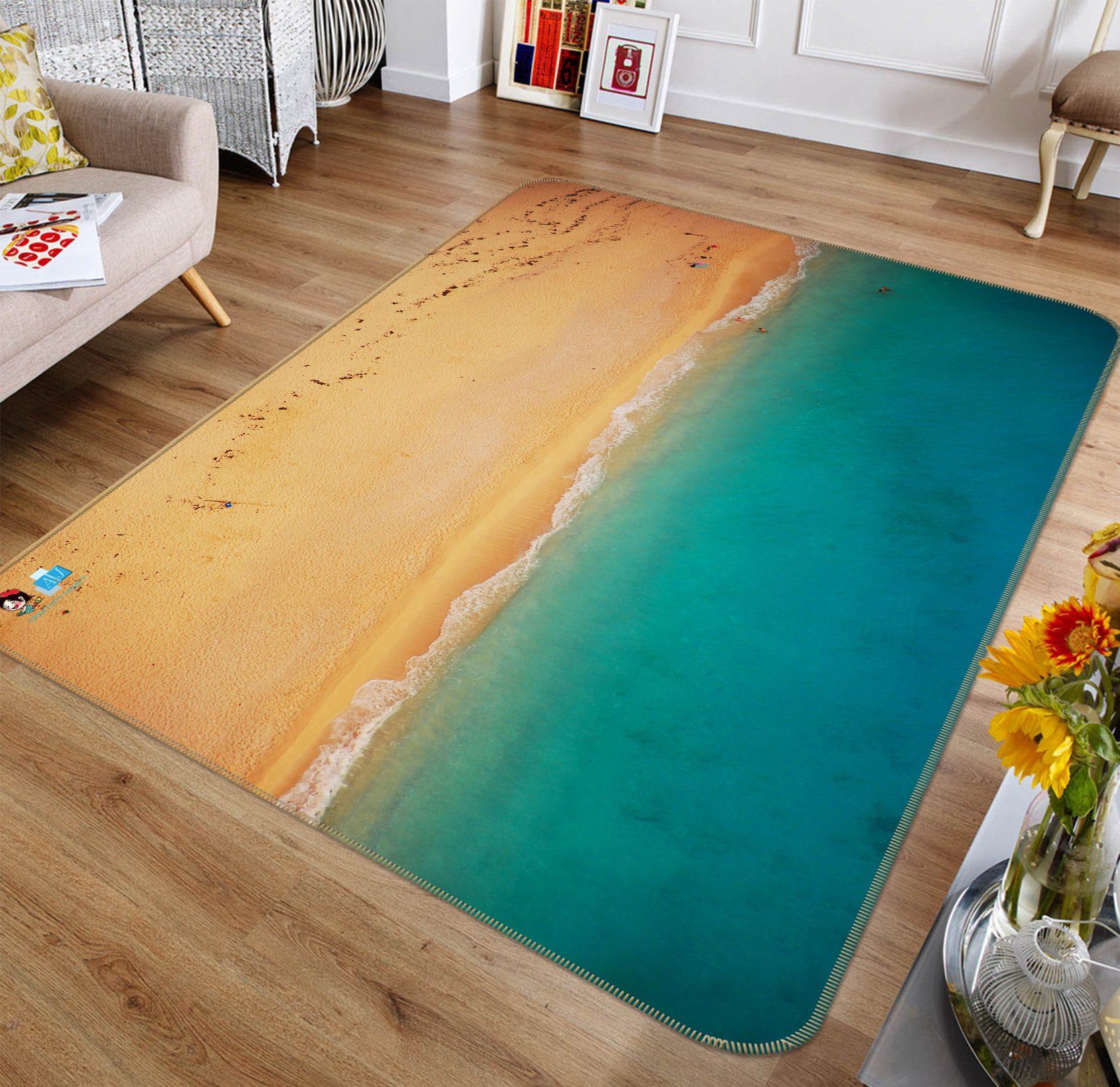 3D Calm Beach 227 Non Slip Rug Mat Mat AJ Creativity Home 