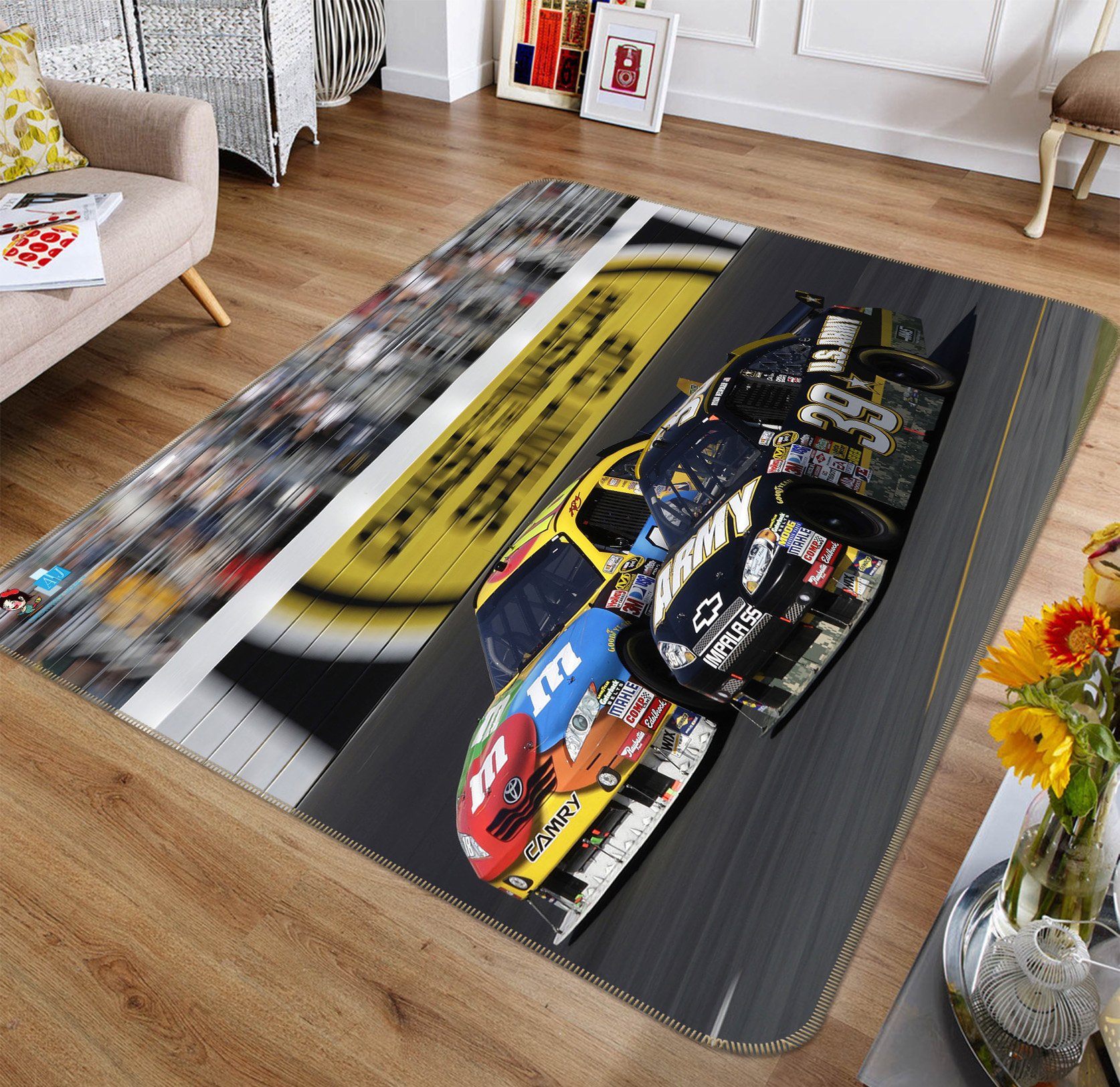 3D Racing Car 224 Non Slip Rug Mat Mat AJ Creativity Home 