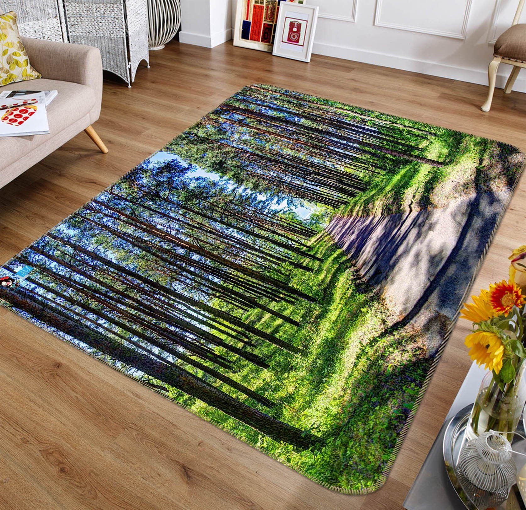 3D Small Road 483 Non Slip Rug Mat Mat AJ Creativity Home 