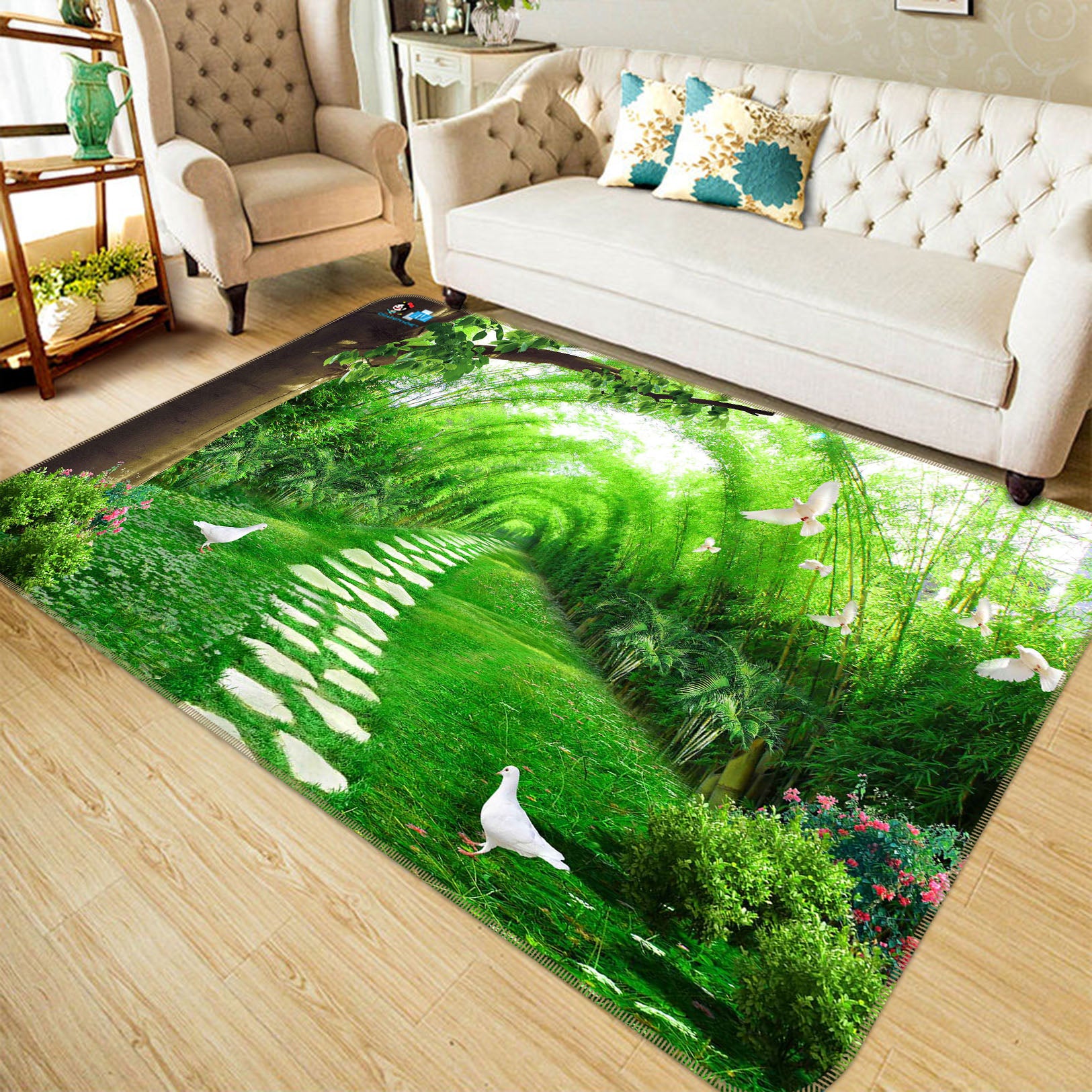 3D Lawn Corridor 66101 Non Slip Rug Mat