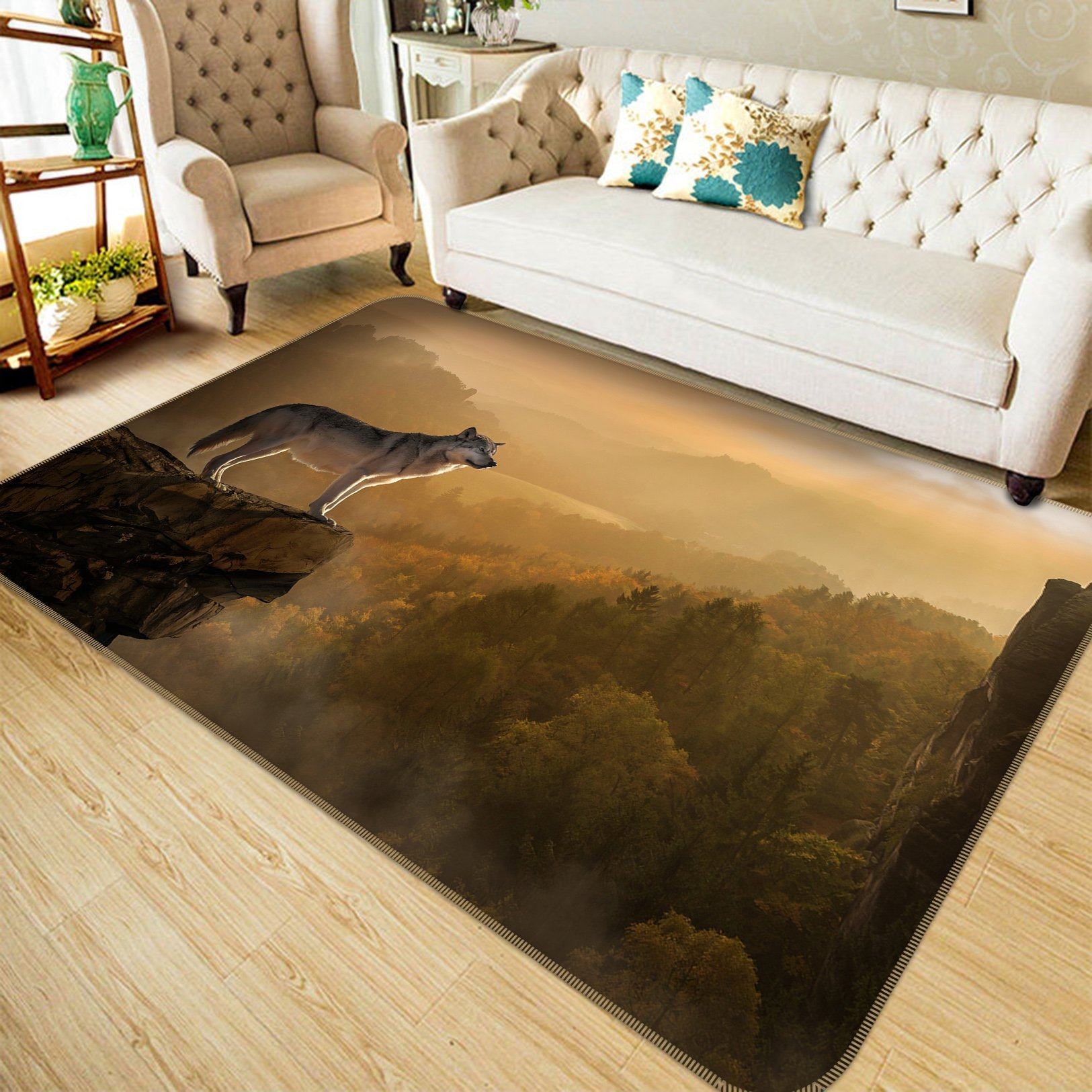 3D Wolf 648 Animal Non Slip Rug Mat Mat AJ Creativity Home 
