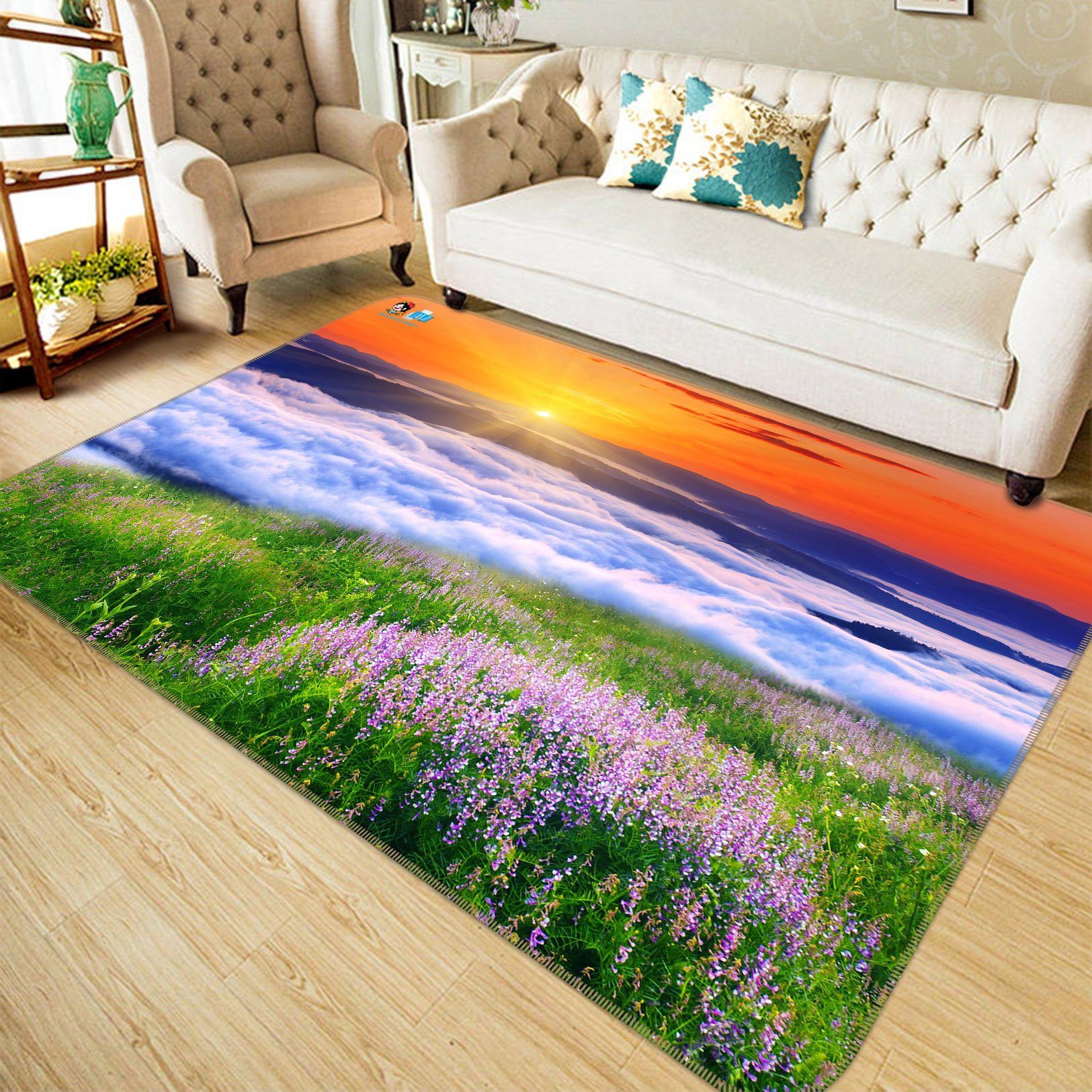3D Sunset Lawn Sea 510 Non Slip Rug Mat Mat AJ Creativity Home 