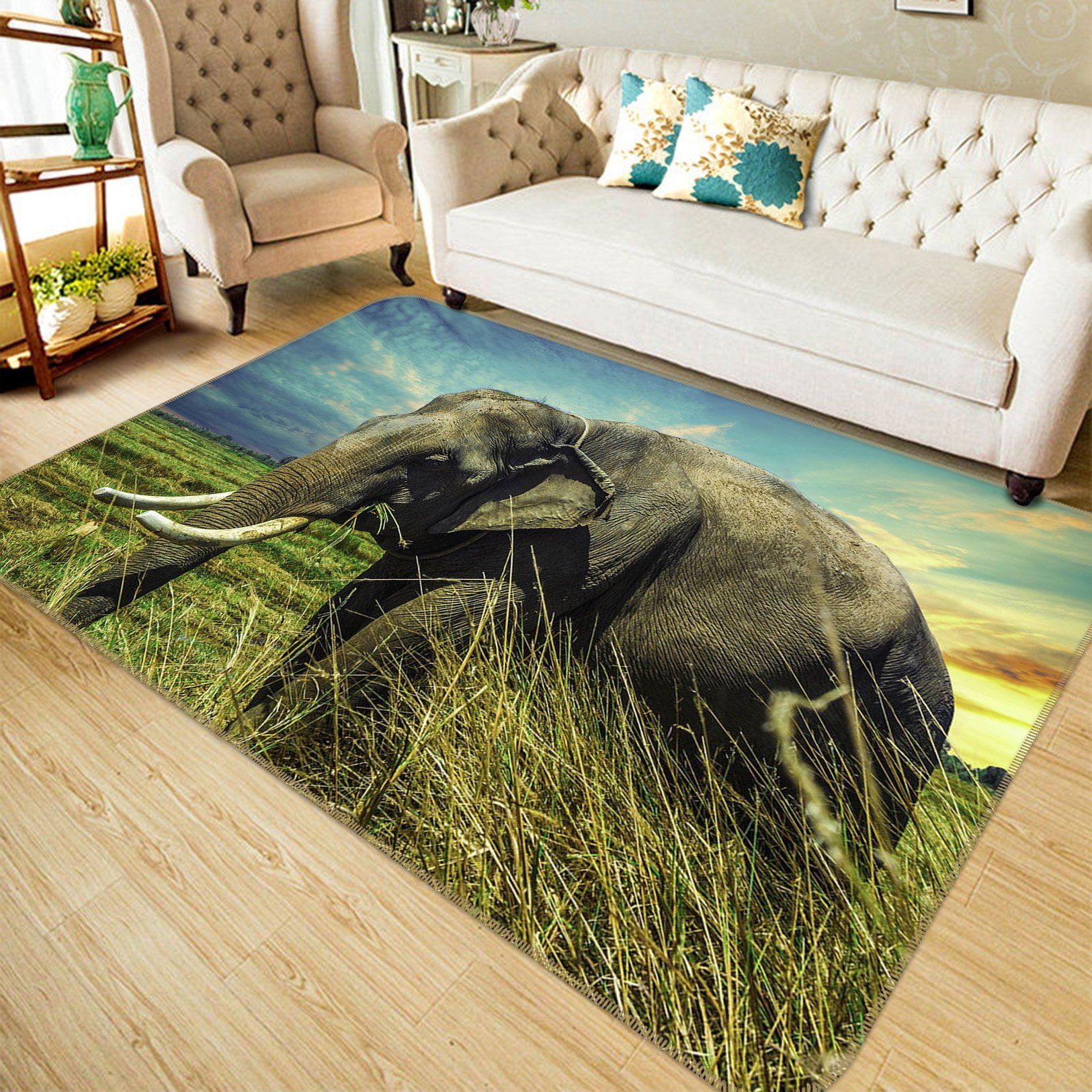 3D Forest Elephant 573 Animal Non Slip Rug Mat Mat AJ Creativity Home 