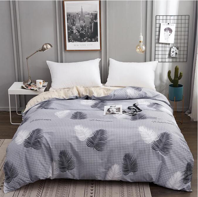 3D Black And White Small Lattice Leaves 3132 Bed Pillowcases Quilt