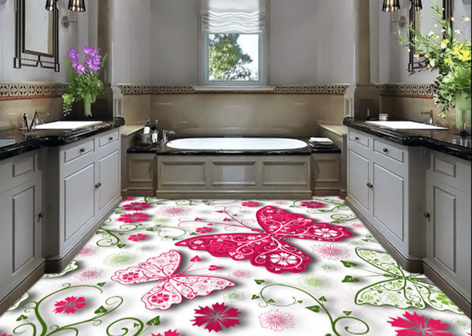 3D Big Butterfly 166 Floor Mural Wallpaper AJ Wallpaper 2 