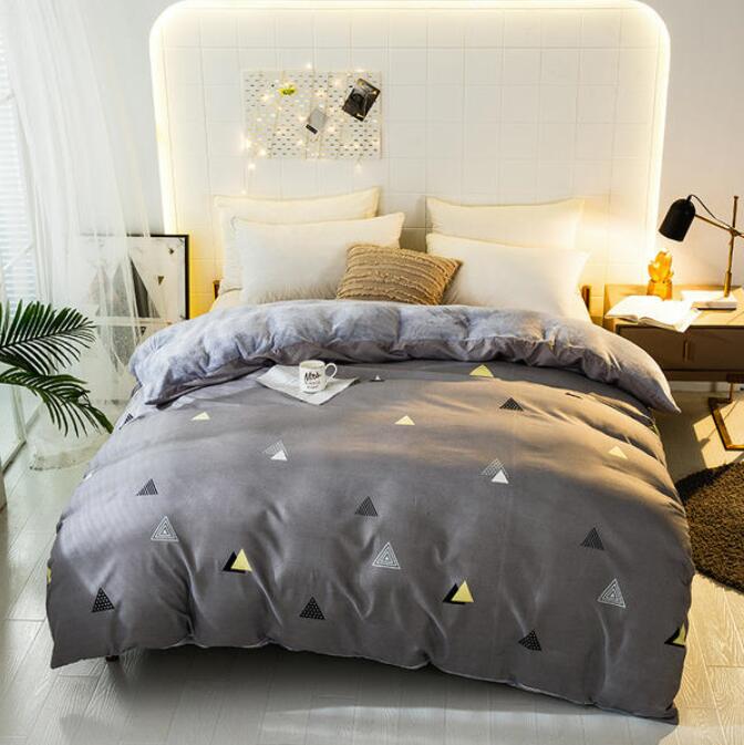 3D Dark Gray 3052 Bed Pillowcases Quilt
