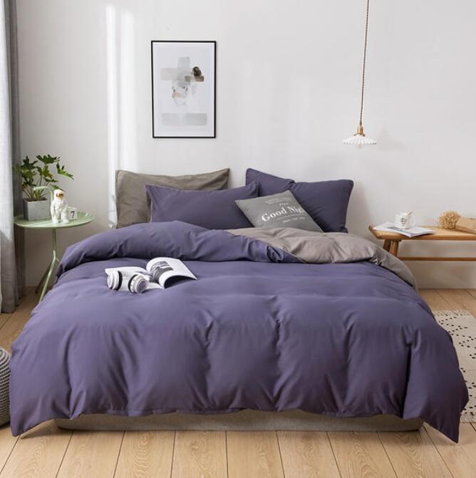 3D Dark Purple 2087 Bed Pillowcases Quilt