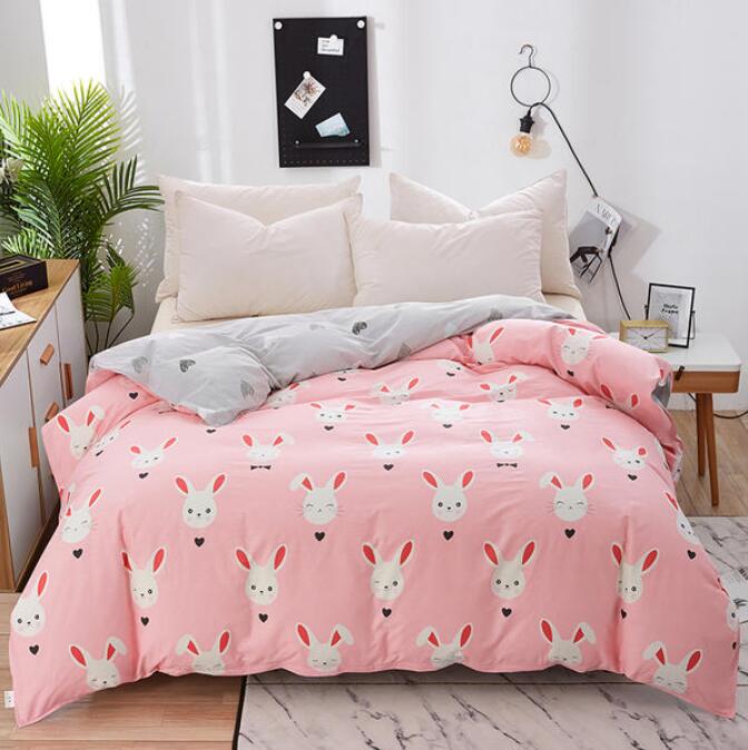 3D Rabbit 2048 Bed Pillowcases Quilt