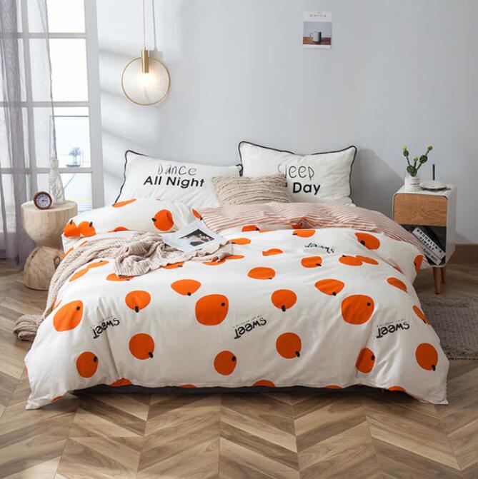 3D Orange 4202 Bed Pillowcases Quilt