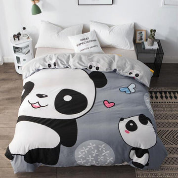 3D Cartoon Panda 3013 Bed Pillowcases Quilt
