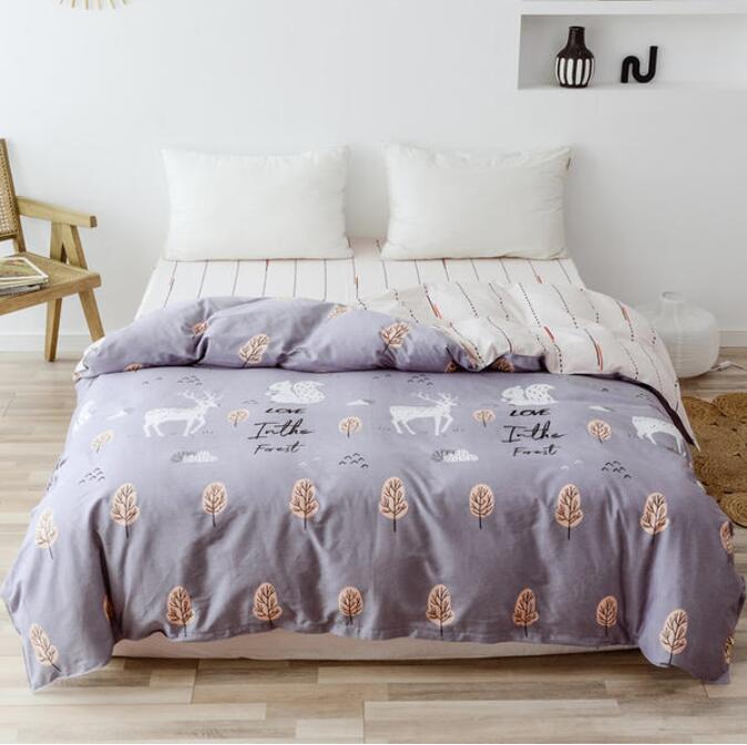 3D Tree Deer 3180 Bed Pillowcases Quilt