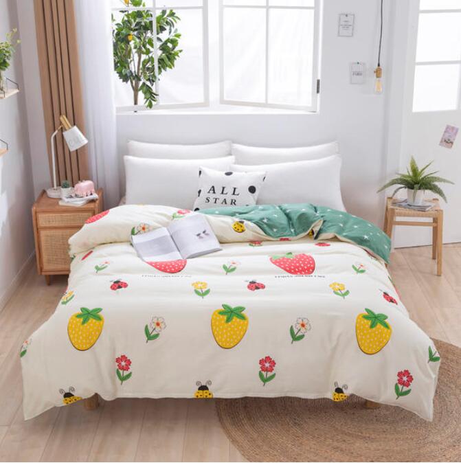 3D Yellow Red Strawberry 2063 Bed Pillowcases Quilt